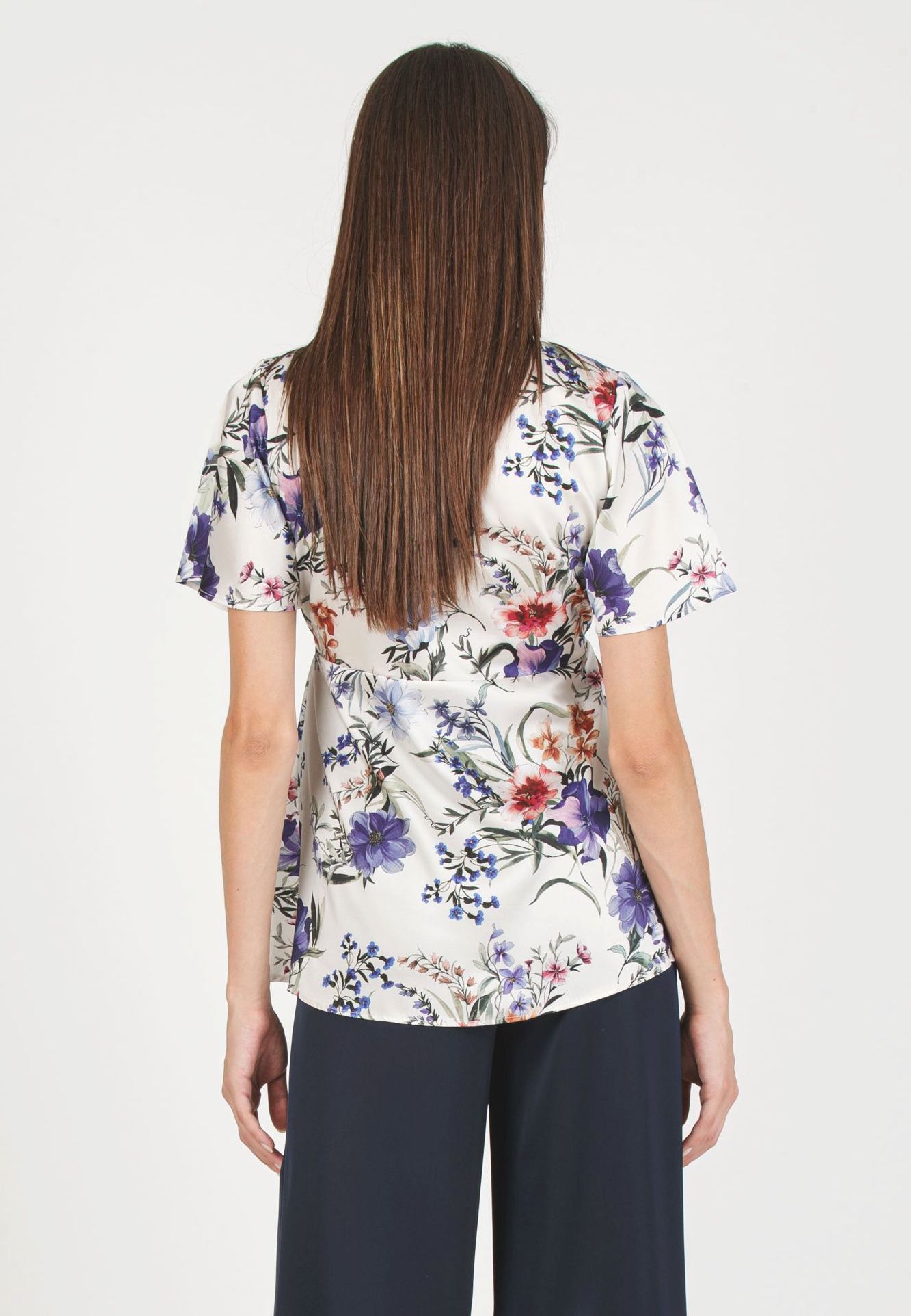 SELENE - Printed Maternity & Nursing Top (Ivory, XS)