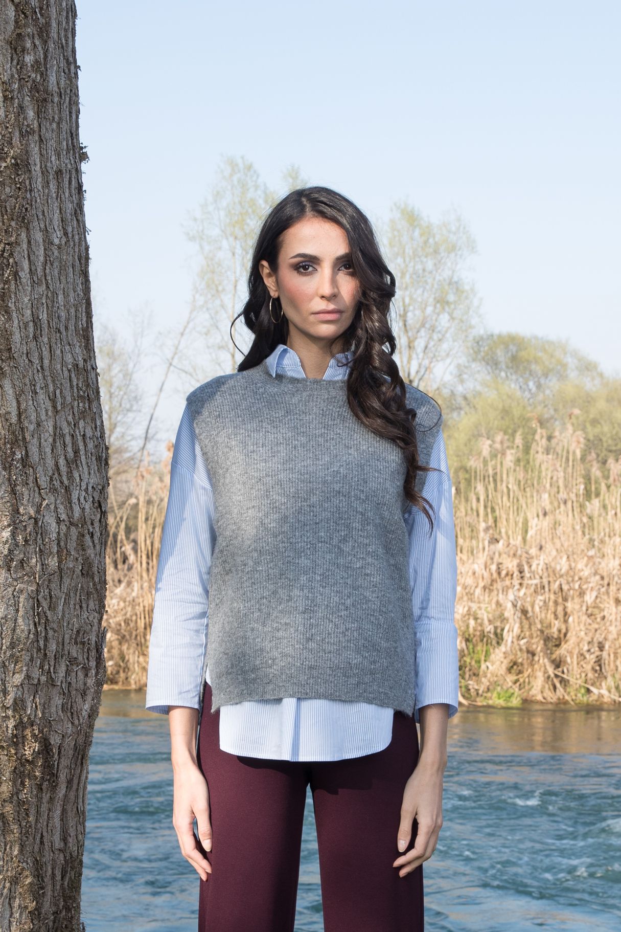 WENDY - Gilet Premaman (Grigio Chiaro, OS)