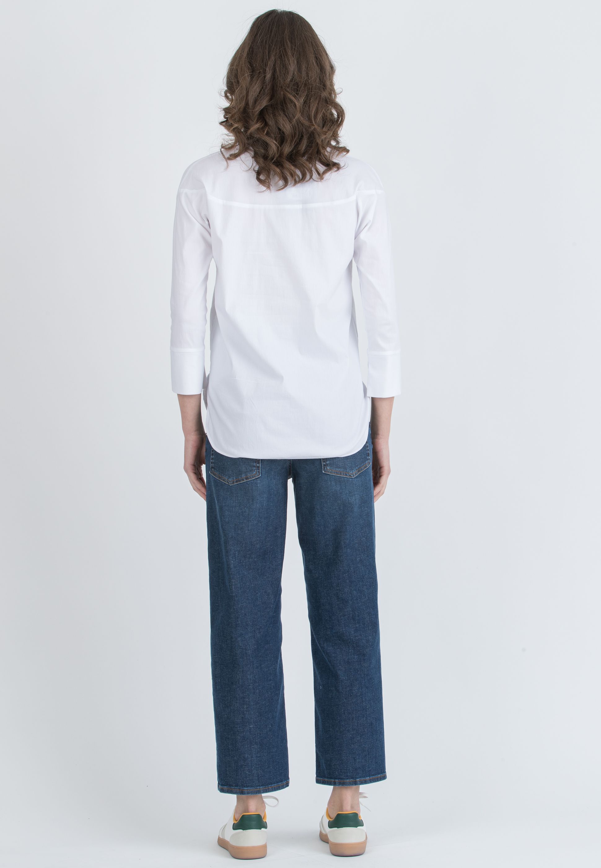 BEATRICE - Overhead Maternity & Nursing Shirt with Round Hems (Bianco  Ottico)