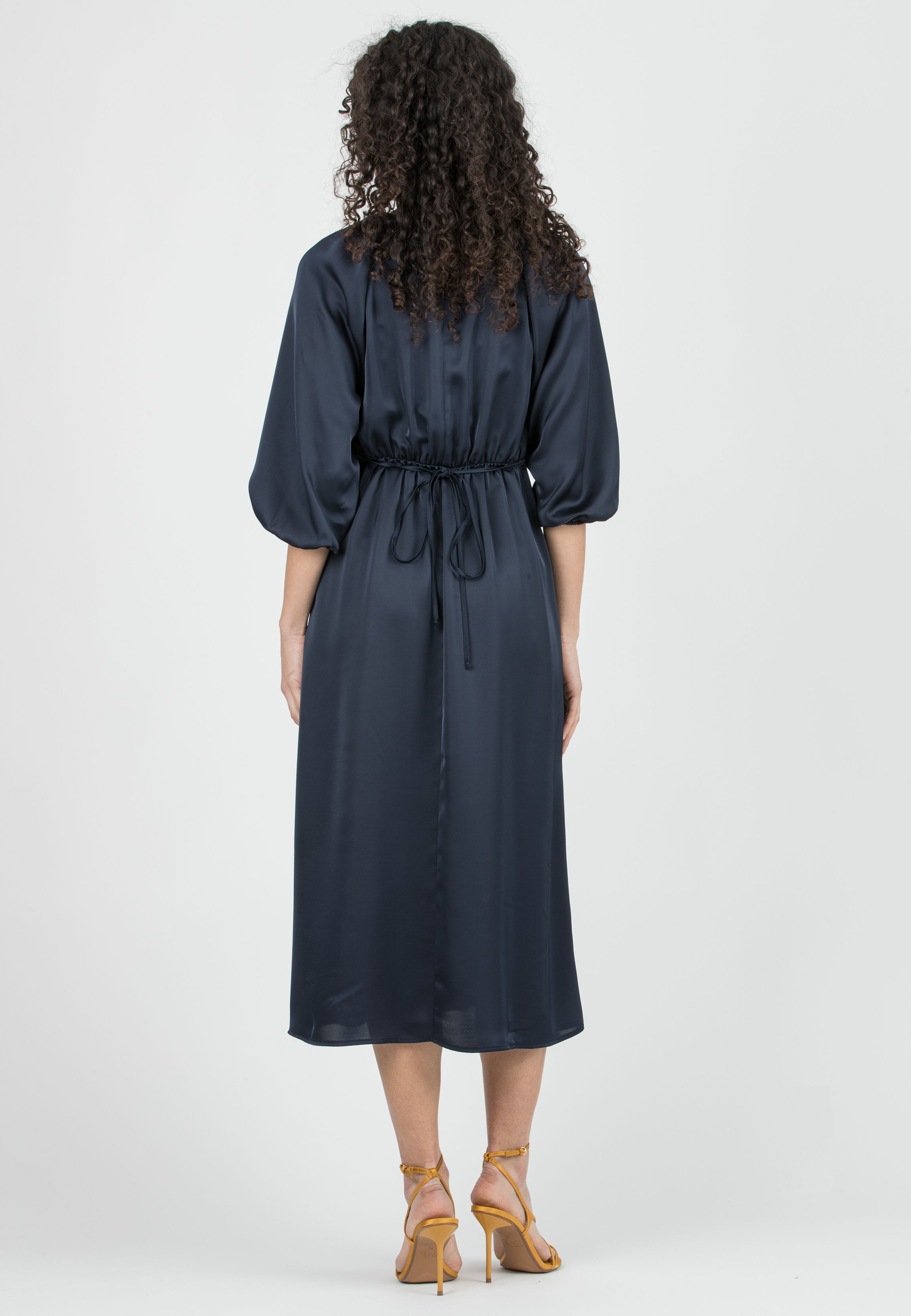 LESLIE - Abito Premaman Midi con Maniche Raglan (Blu Scuro)