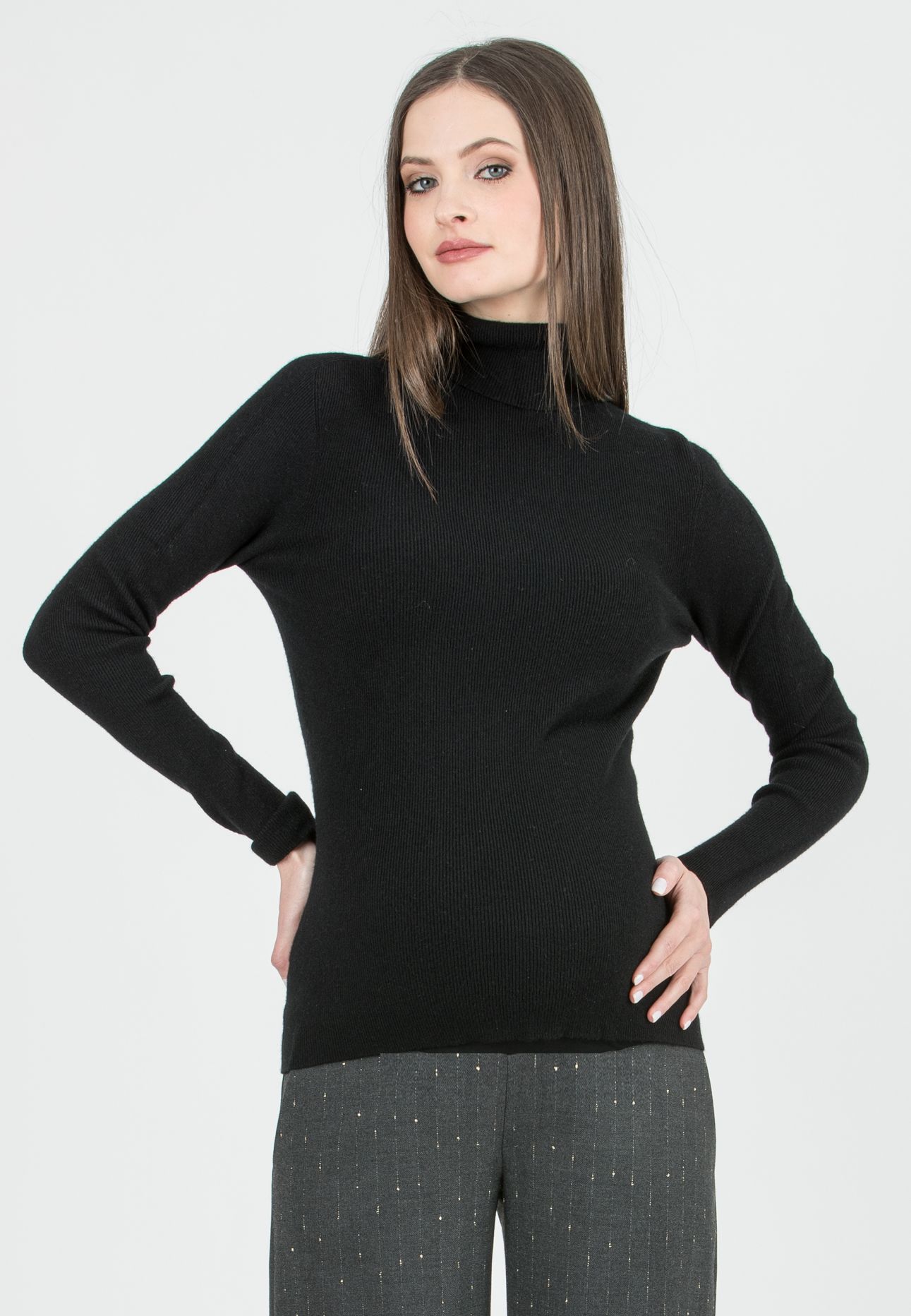LEXIE - Lupetto Premaman in Costina (Nero, XS/S)