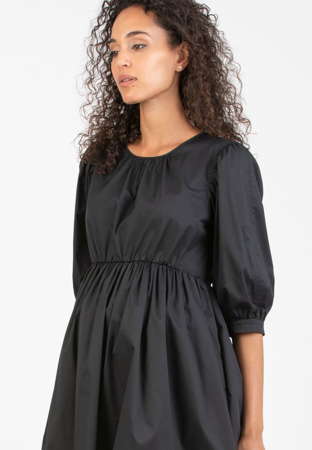 Abito Premaman con Manica a Palloncino (Nero, XS)