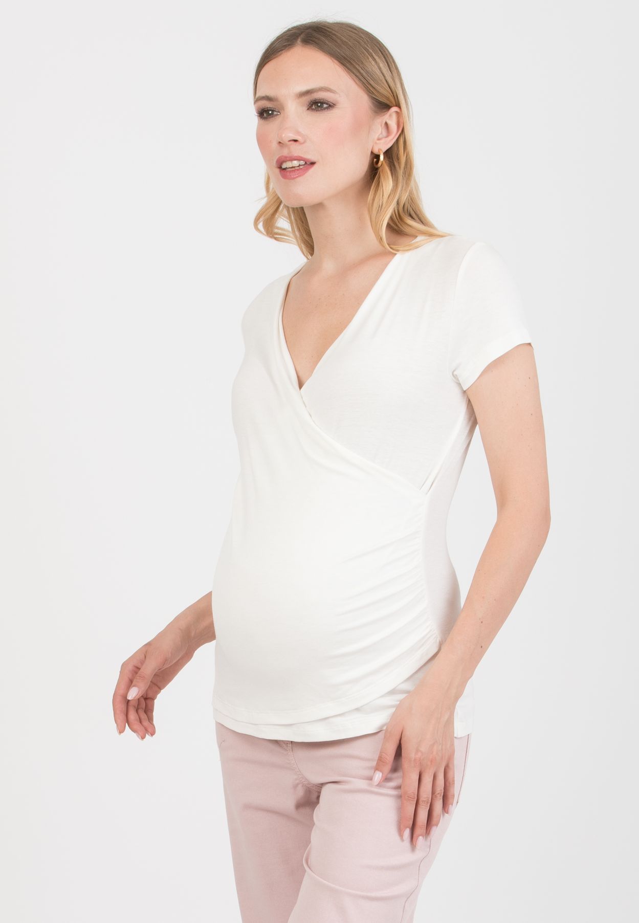 CRYSTAL - Wrap Maternity & Nursing Top (Avorio)
