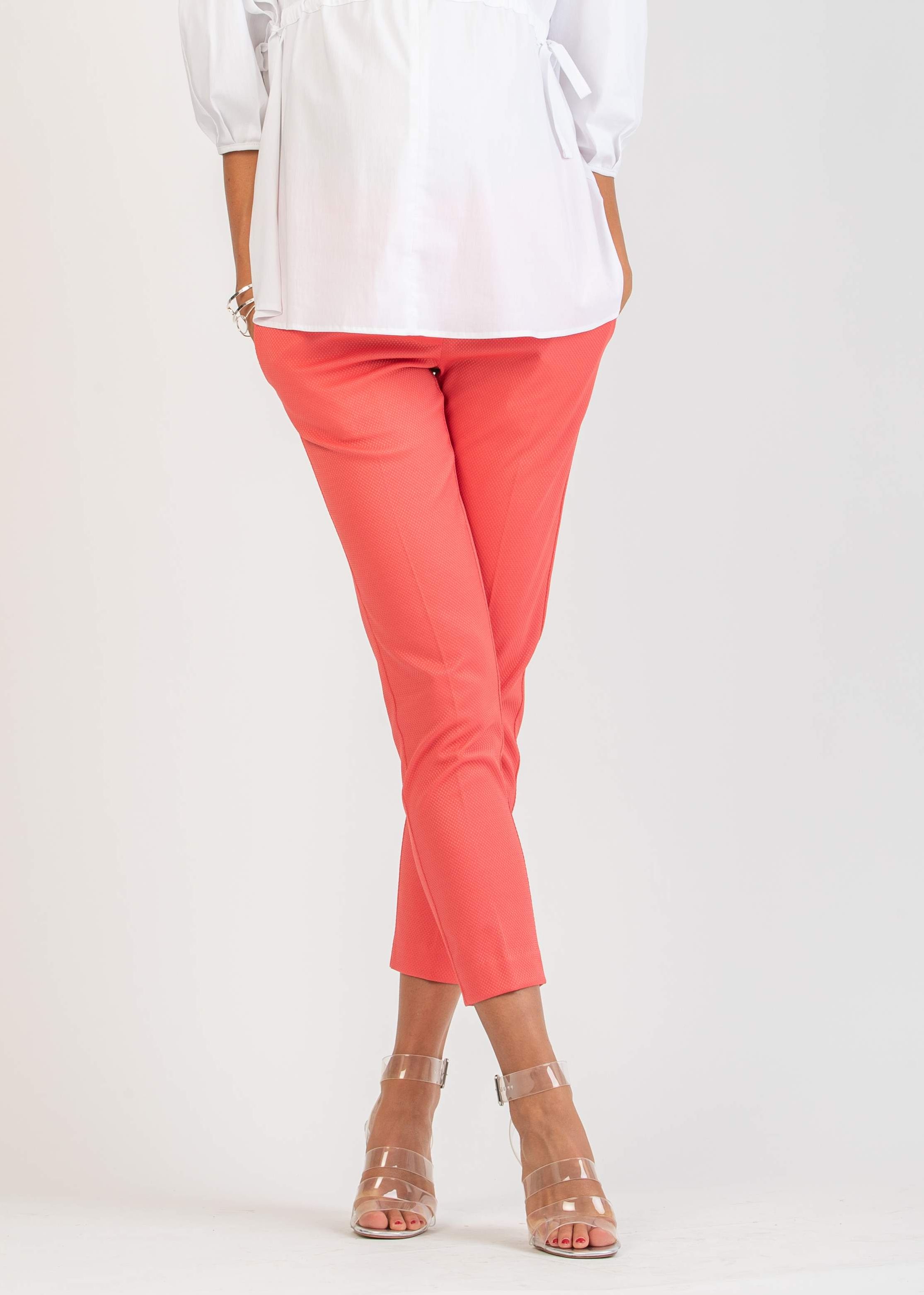GILDA P - Tailored Maternity Trousers in Pique (Coral, XS)