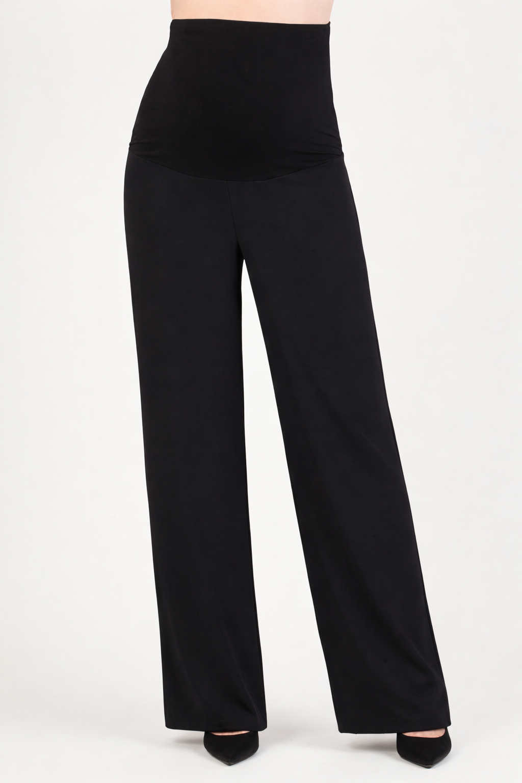 KIMBERLY – Maternity Palazzo Trousers in Cady (Black, XS)