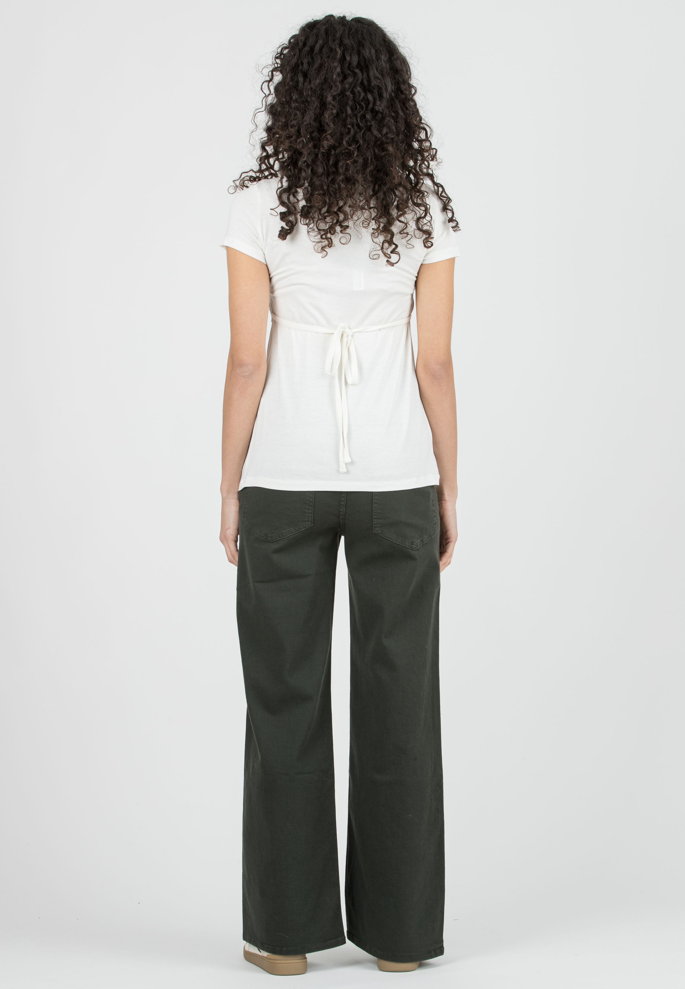 NOAH – Maternity Wide-Leg Jeans in Coloured Denim (Verde)