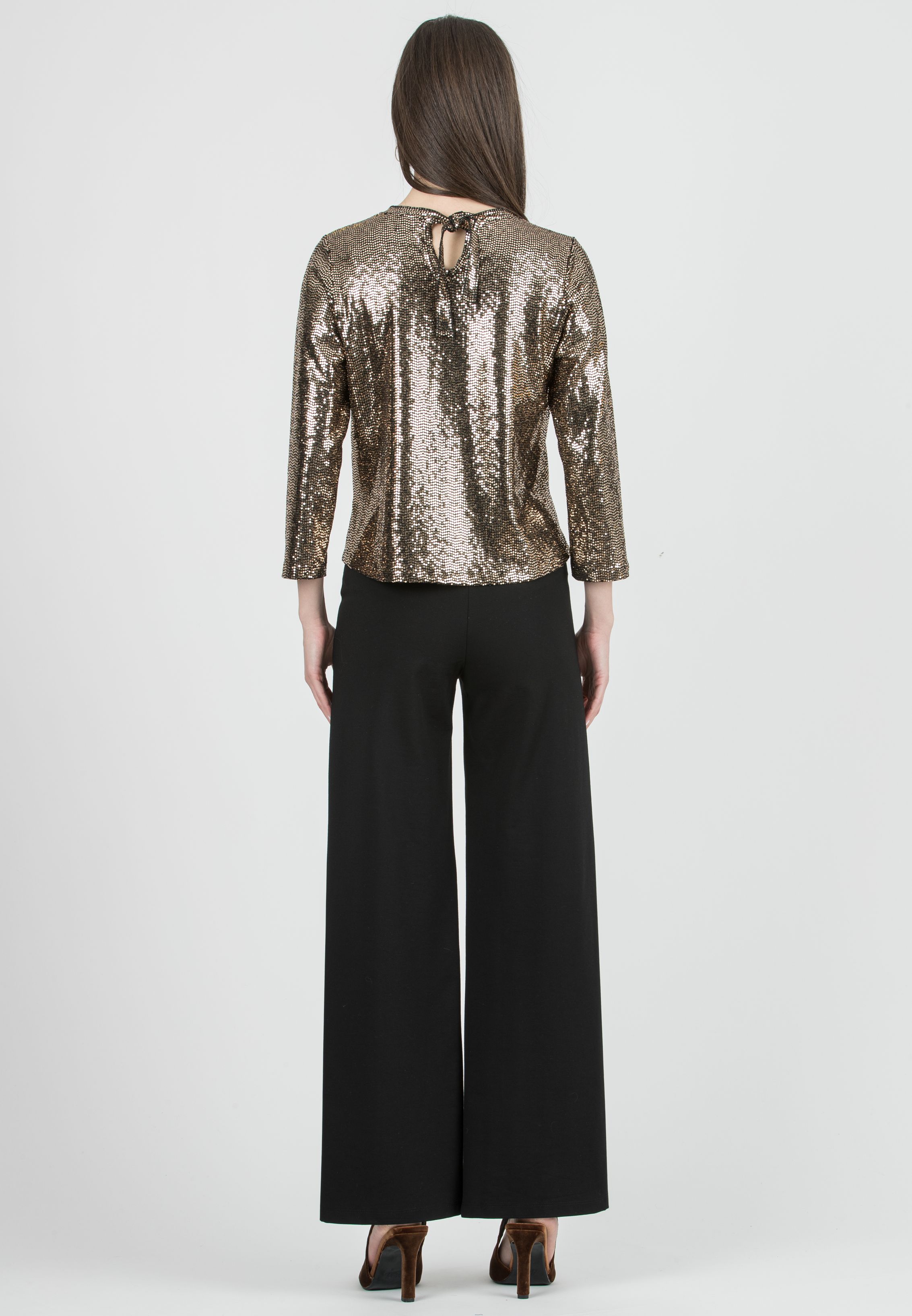 BAILEY - Maglioncino Premaman in Paillettes (Giallo Ocra)