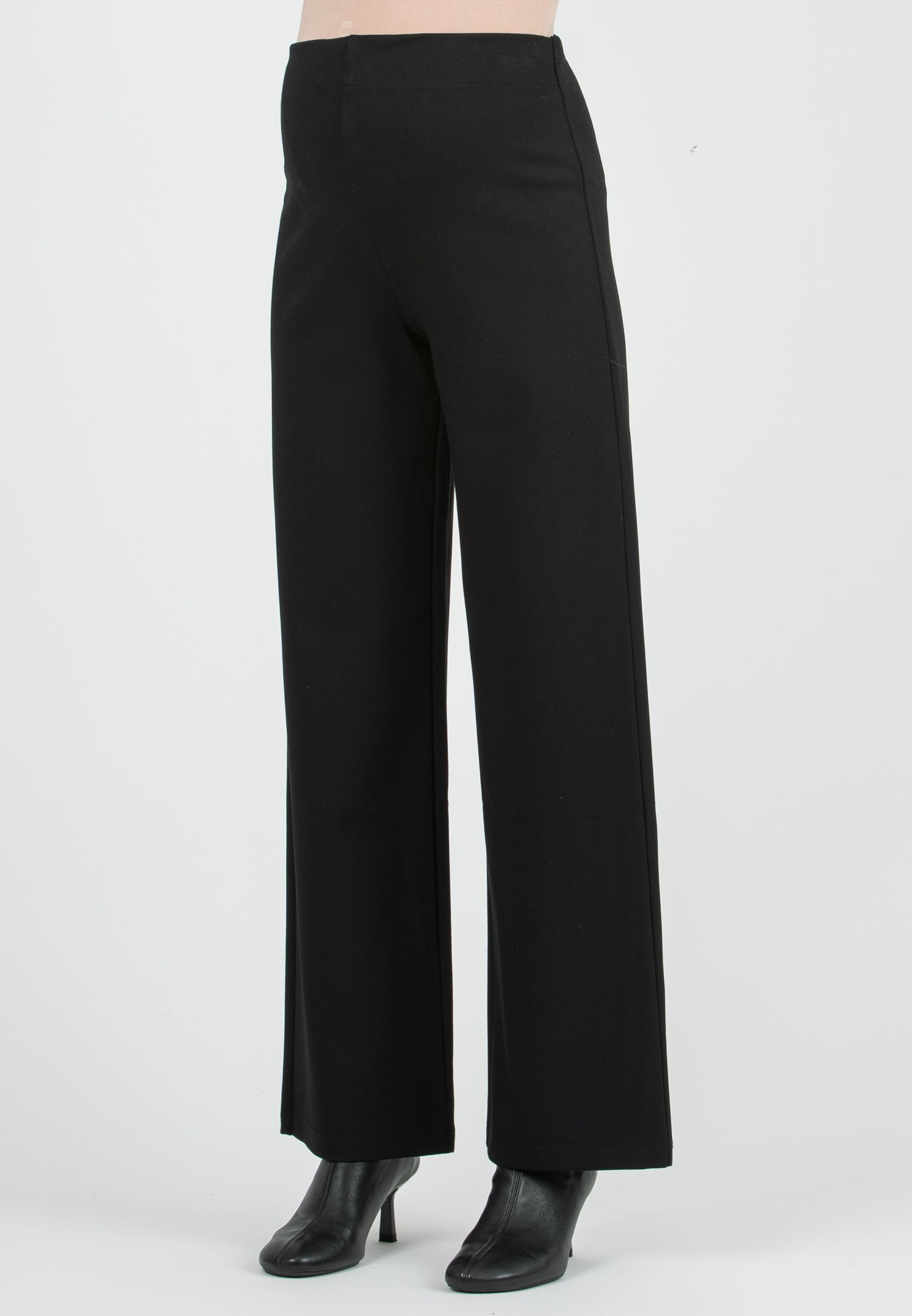 KIMBERLY - Pantalone Premaman in Punto Milano Diagonale (Nero, XS)