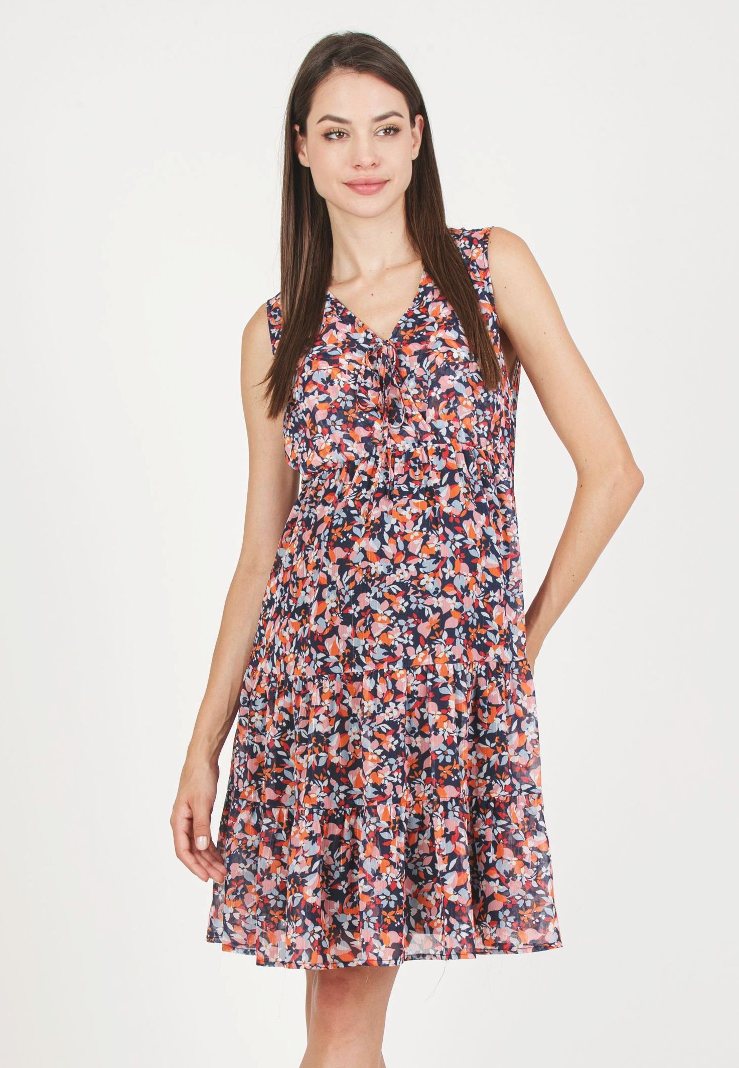 KELLY - Maternity & Nursing Dress with Matching Viscose Yarn Sweater (Blu)