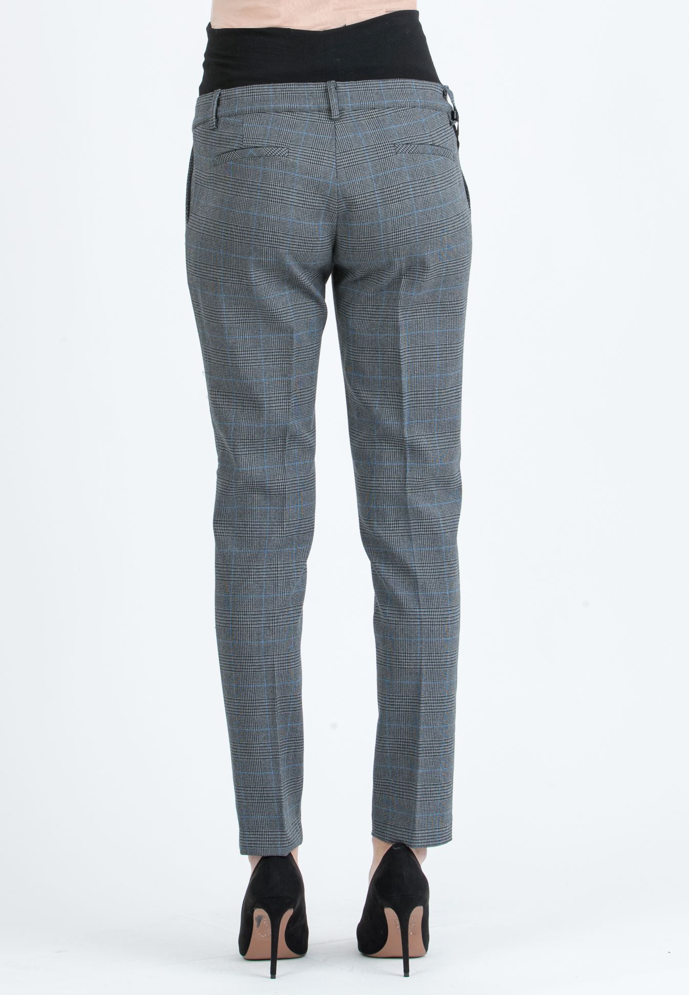 Pantalone Premaman a Quadri (Antracite, XXS)