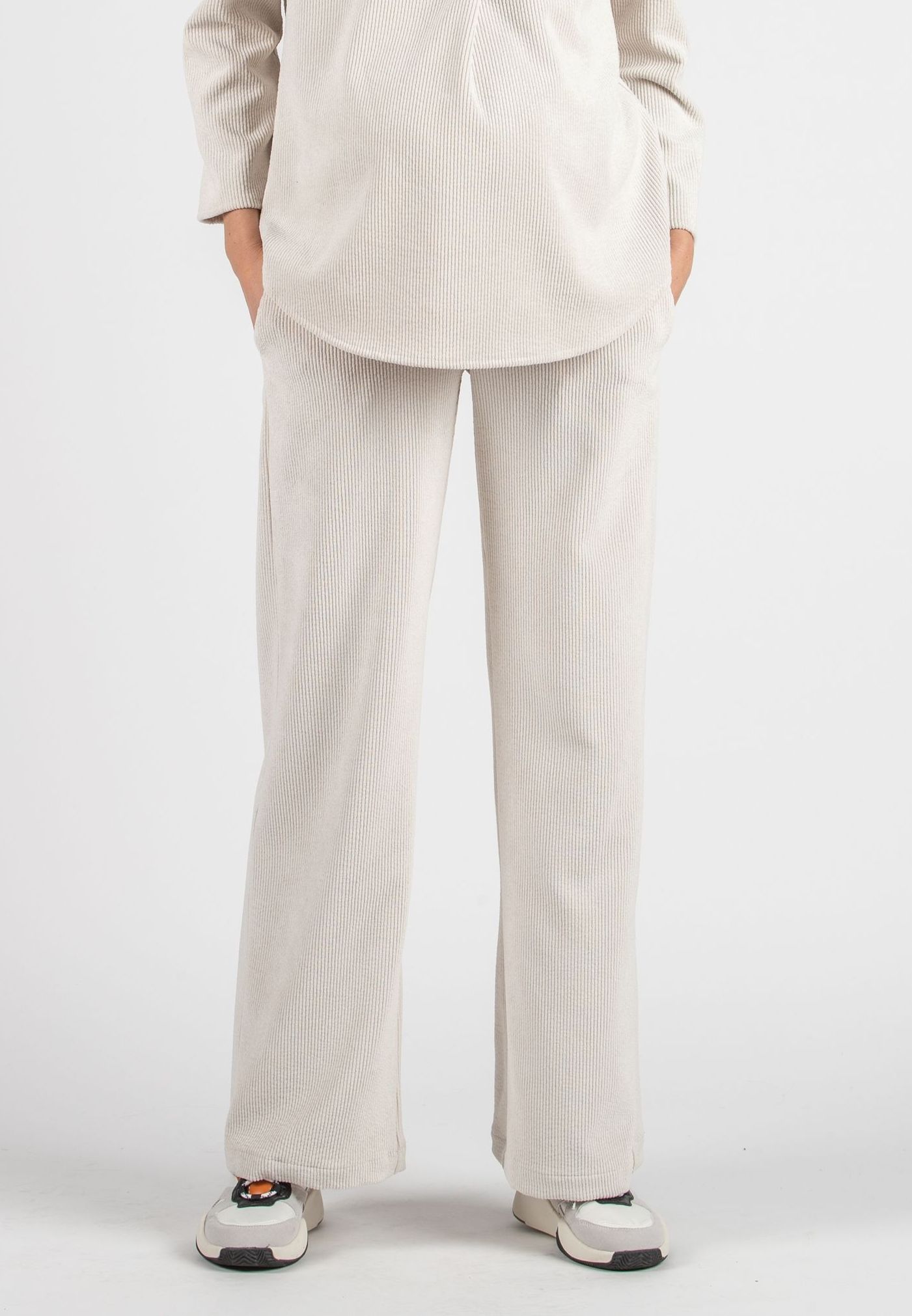 WINONA - Palazzo Maternity Trousers in Soft Corduroy (Naturale)