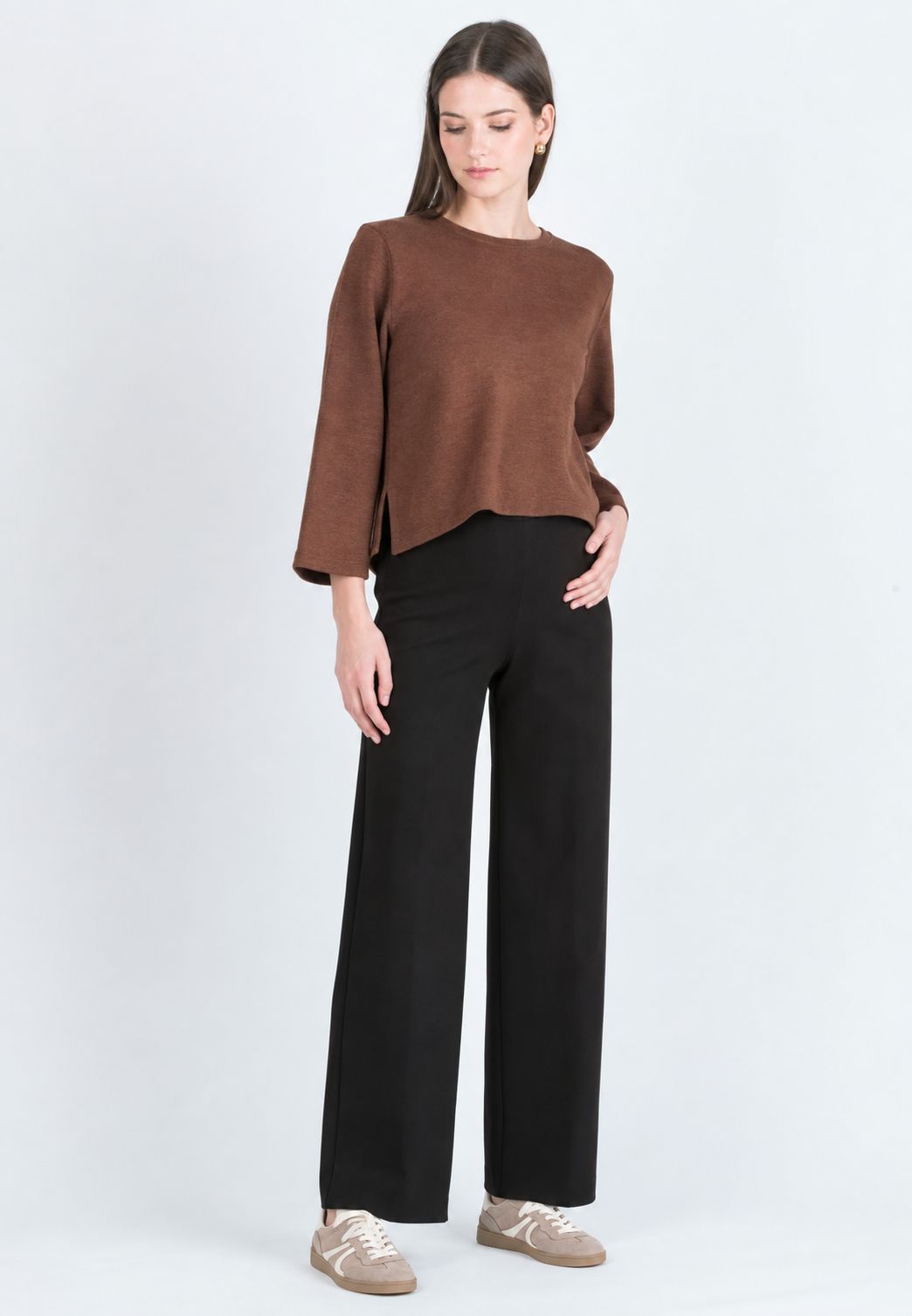 BAILEY - Maternity Sweater with Back Bow (Caramello)