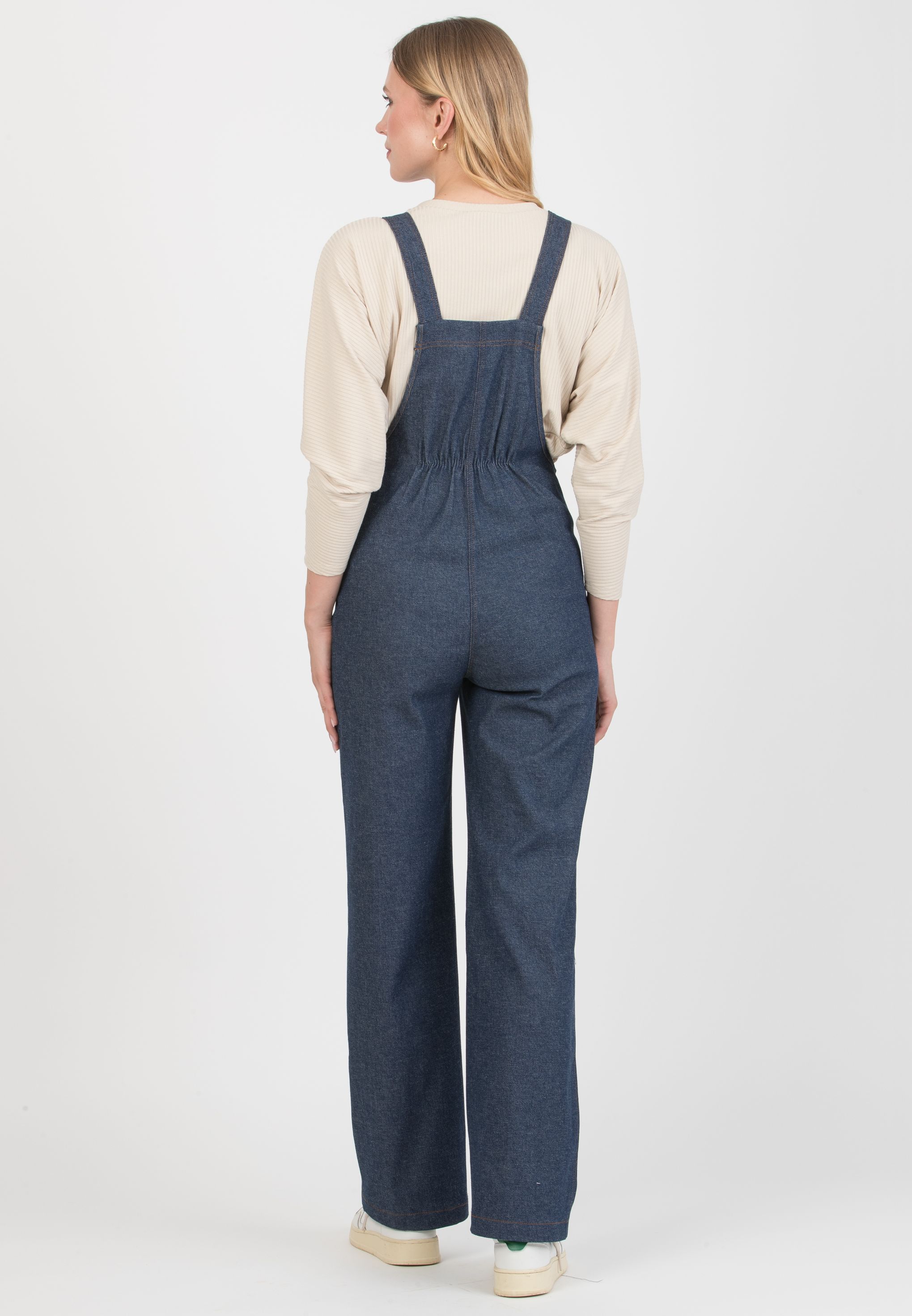 BETTA - Salopette Premaman in Denim (Blu Scuro)