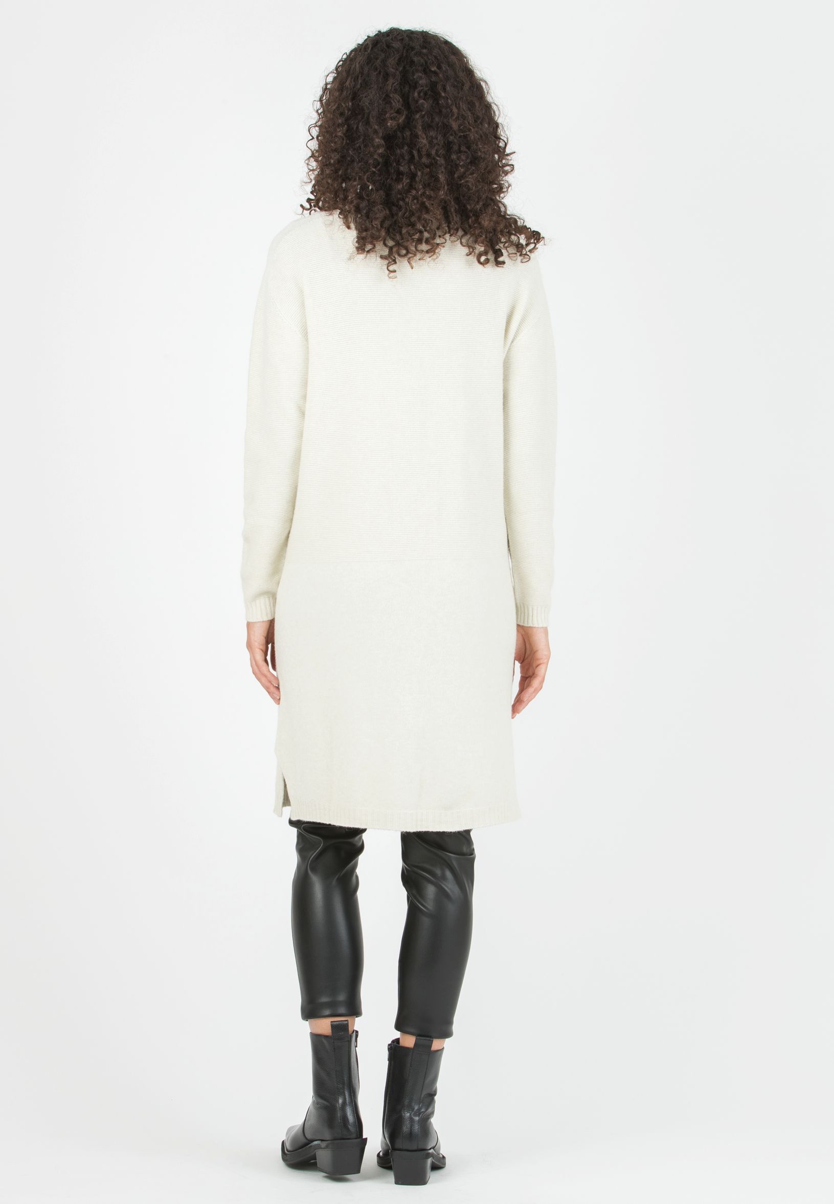 GRAZIA - Maxi Cardigan Premaman in Viscosa-Lana (Gesso, XS)