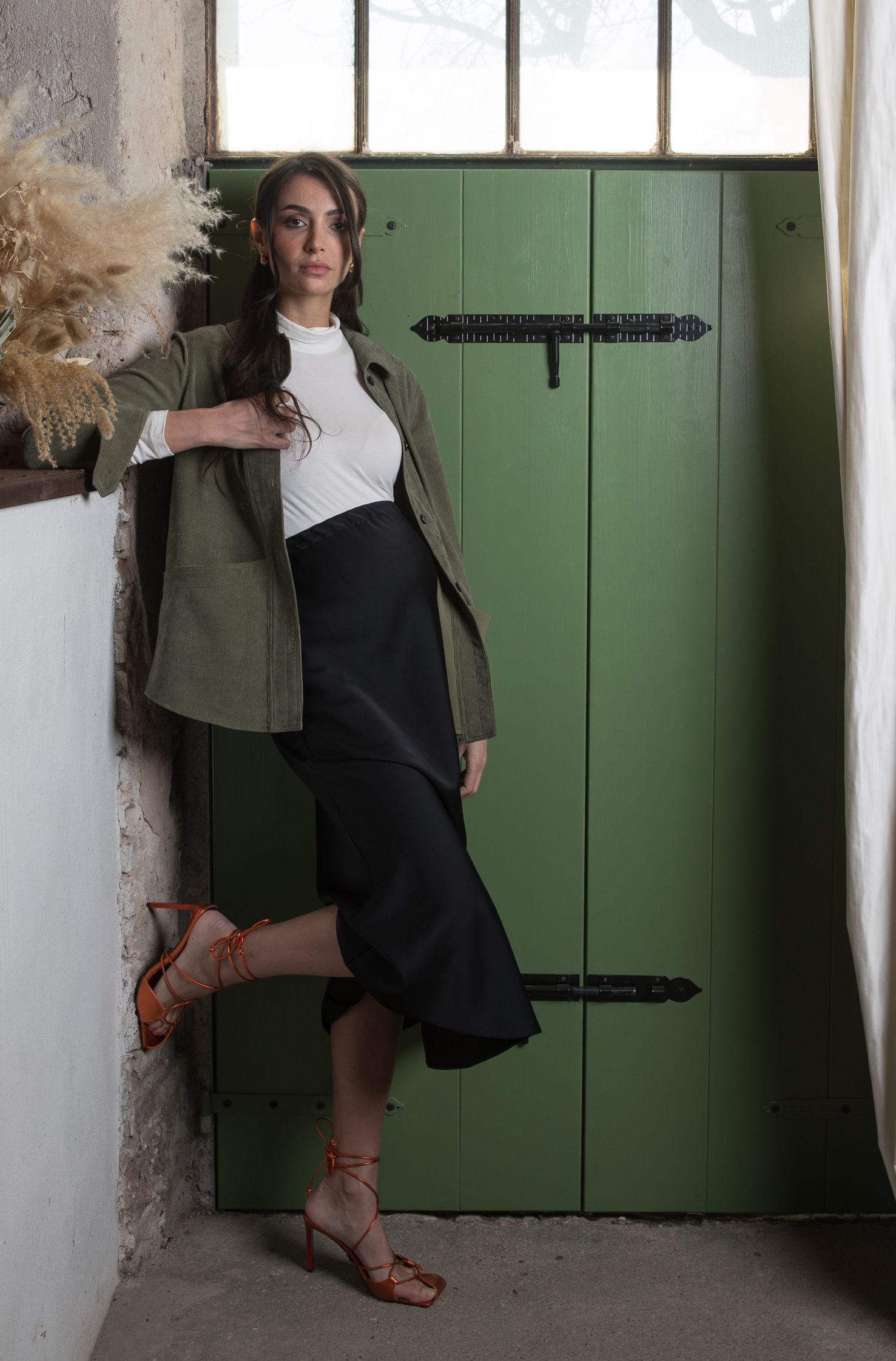 LARA – Lupetto Premaman in Jersey Elasticizzato (Avorio)