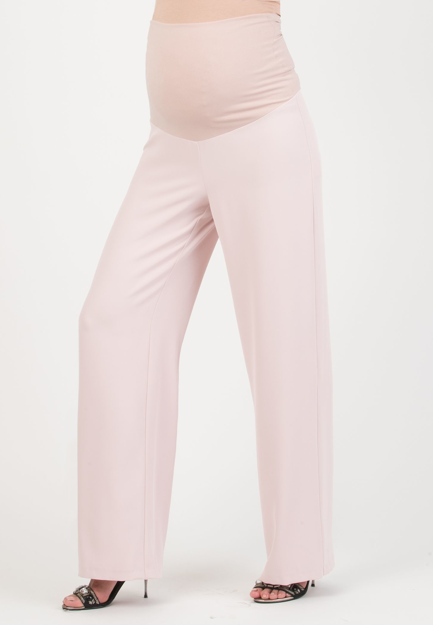 KIMBERLY – Maternity Palazzo Trousers in Cady (Rosa)