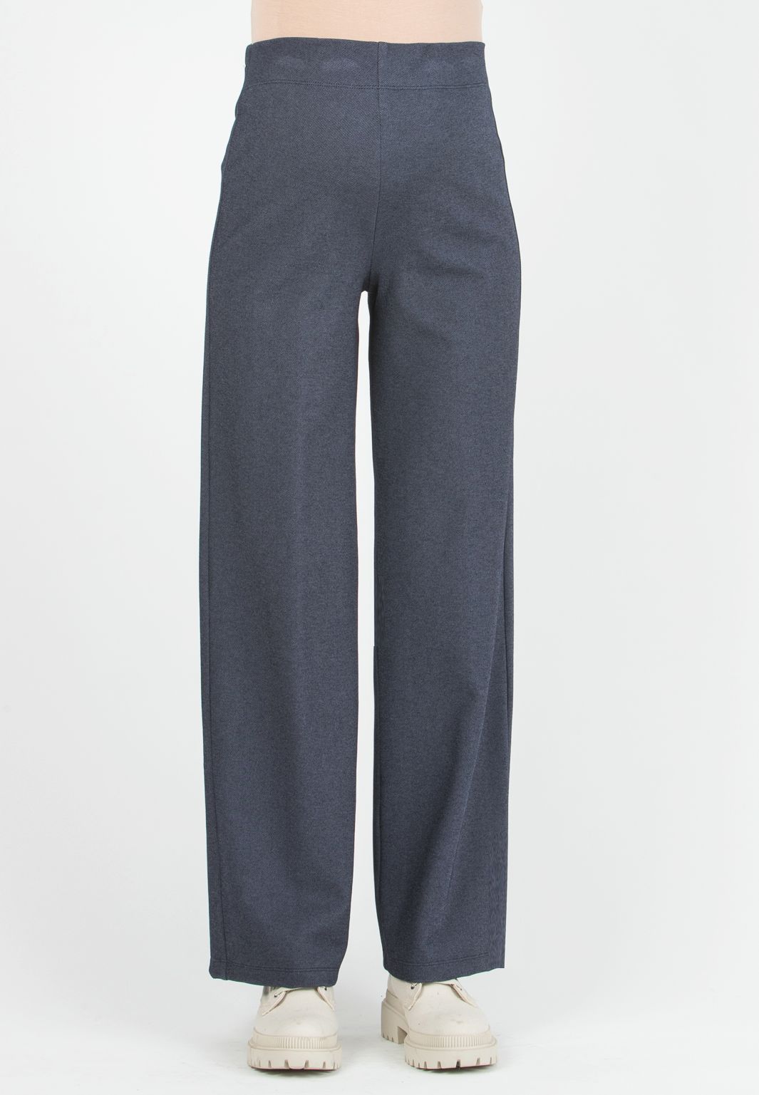 KIMBERLY - Pantalone Premaman in Punto Milano Diagonale (Blu Cobalto)