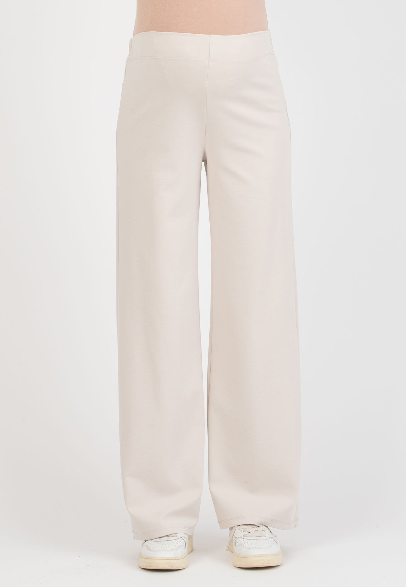 KIMBERLY M – Straight Maternity Trousers in Modal Ponte Fabric (Gesso)
