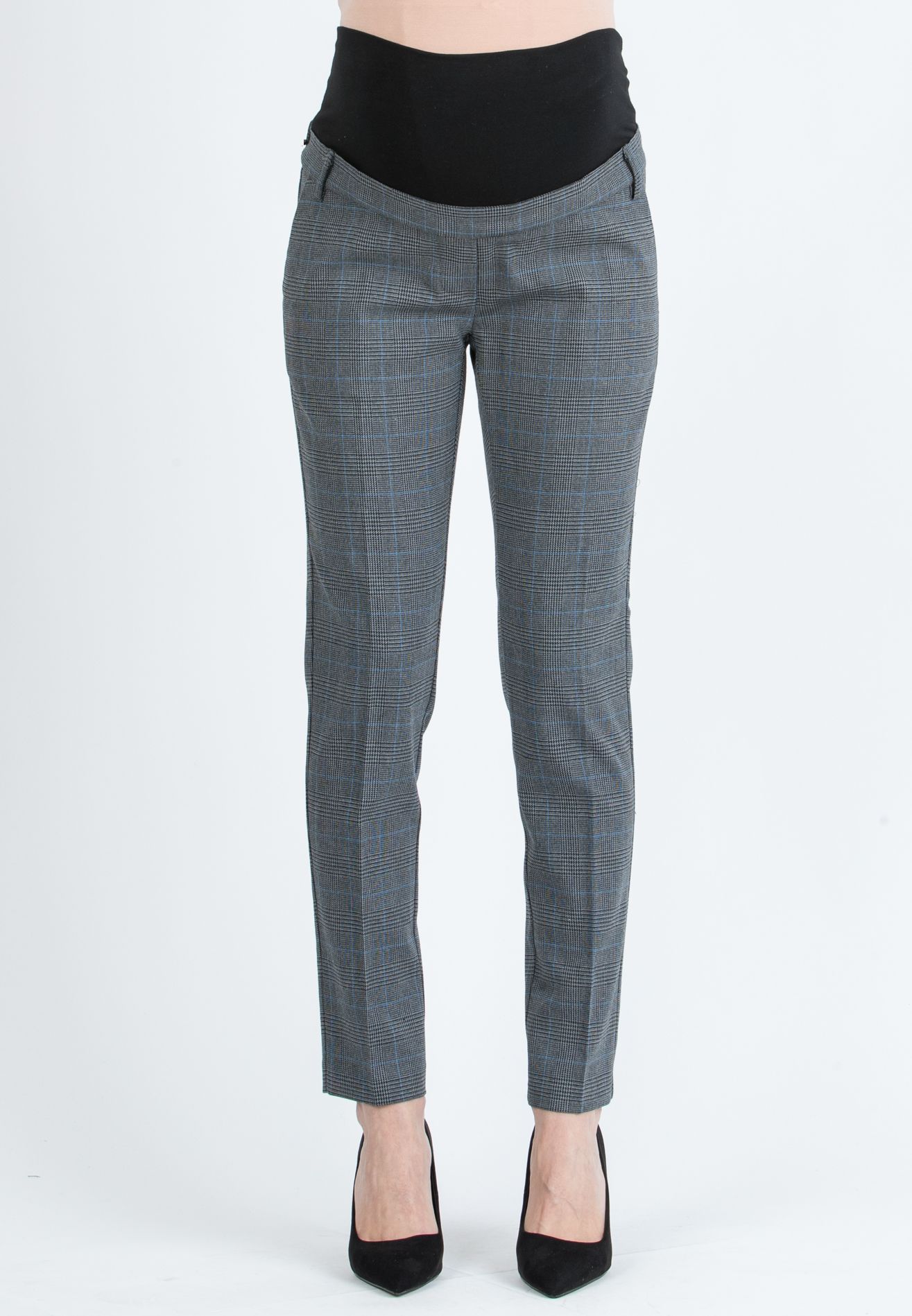 Pantalone Premaman a Quadri (Antracite, XXS)