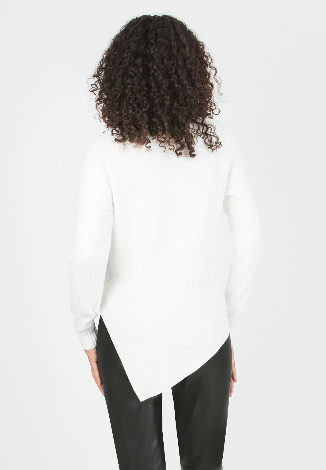 MANILA - Asymmetrical Maternity Sweater (Bianco Ottico)