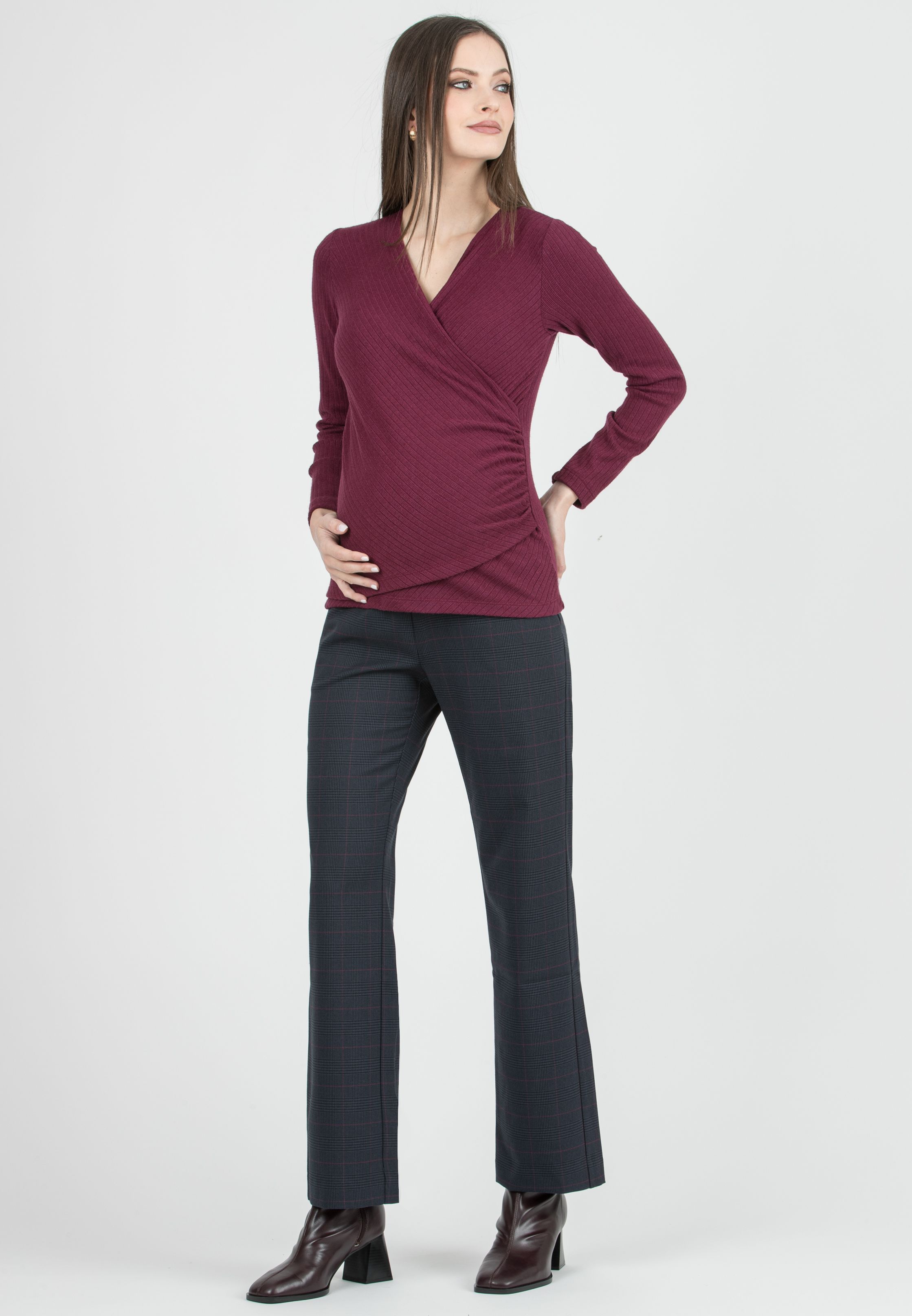 ALEX - Pantalone Premaman in Fantasia (Ciclamino)