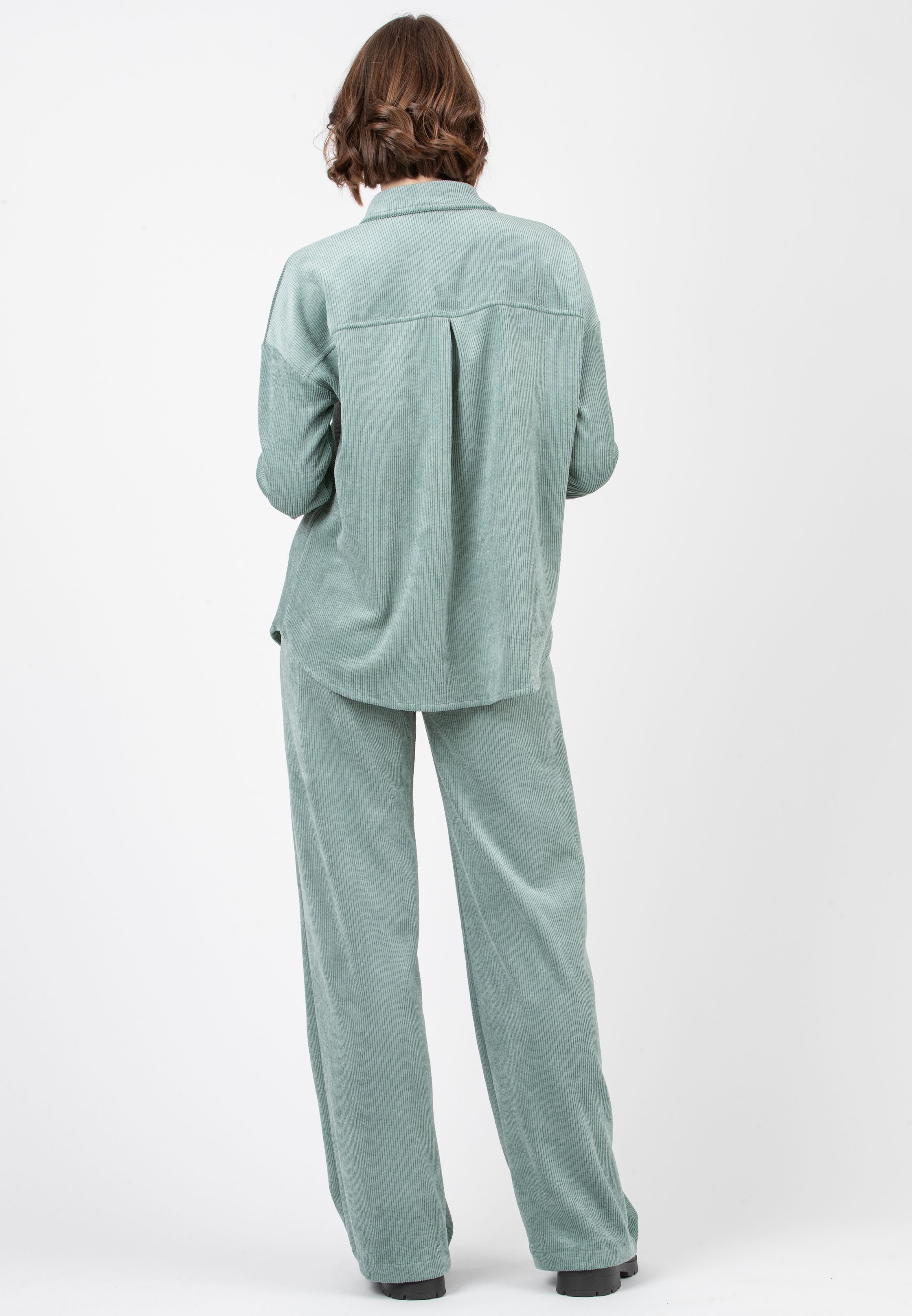 WINONA - Palazzo Maternity Trousers in Soft Corduroy (Acqua)