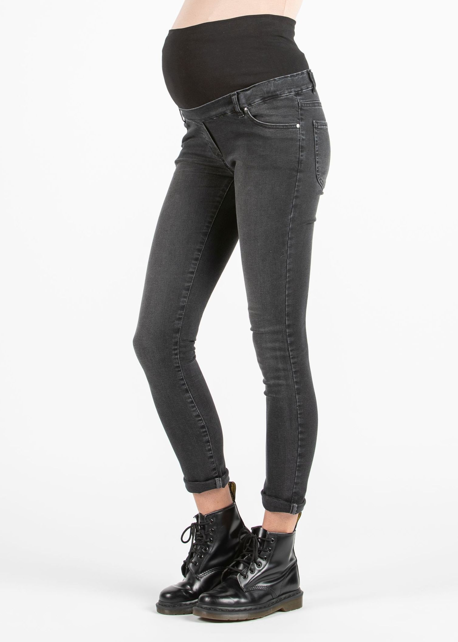 LUCE - Jeans Premaman Skinny Super Elasticizzato (Antracite, XS)