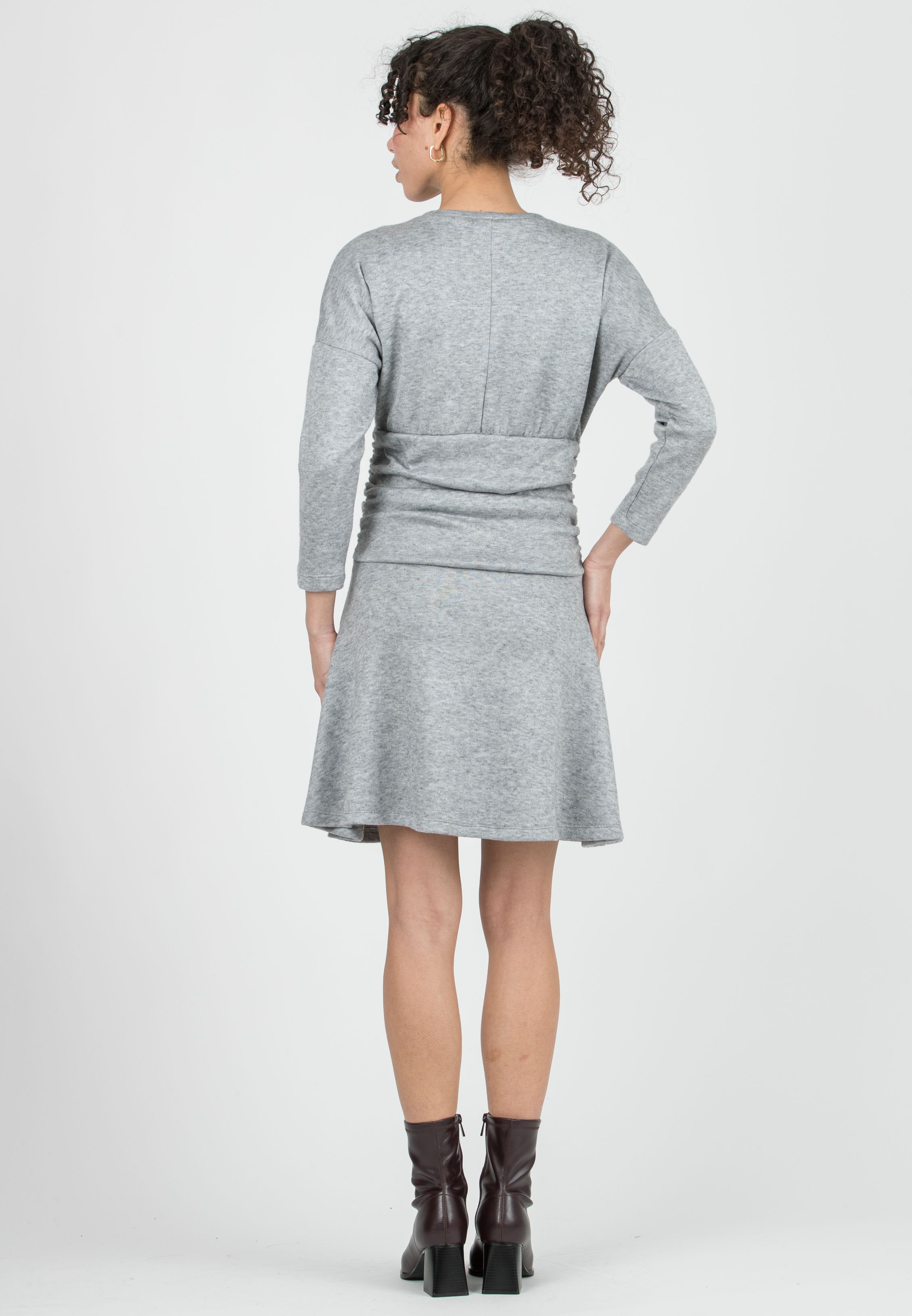 GEMMA - Abito Premaman con Fascione (Grigio Melange, XS)