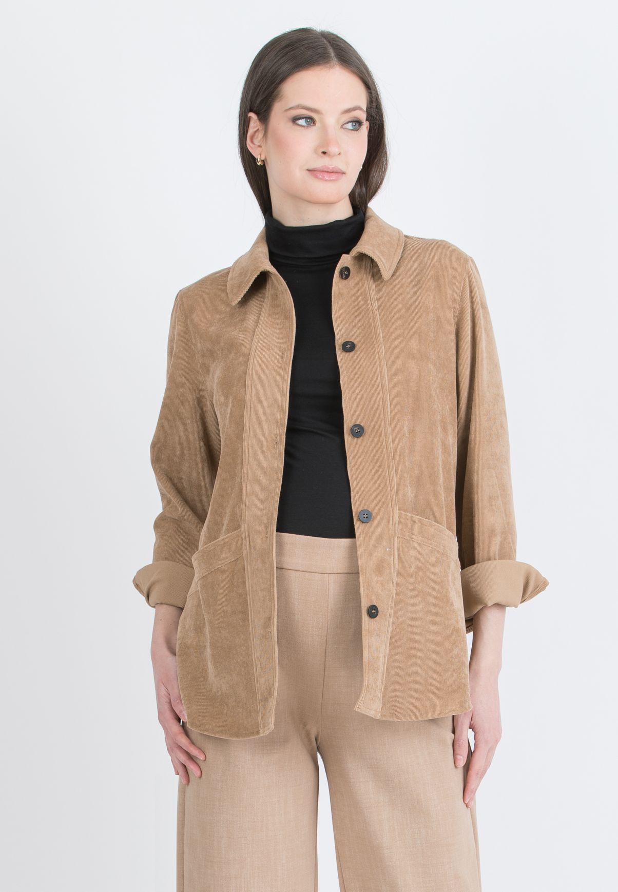 ELETTRA – Maternity Jacket in Velvet (Cammello)