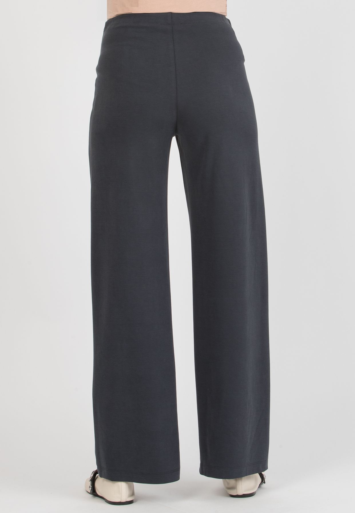 KIMBERLY M – Straight Maternity Trousers in Modal Ponte Fabric (Blu)