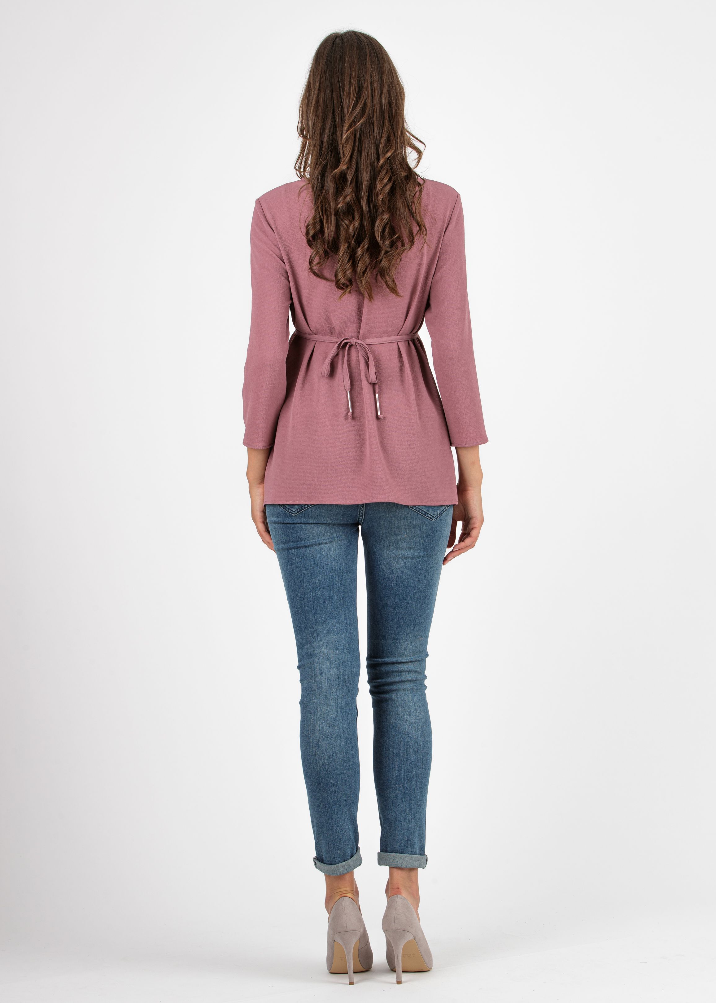 LUCY - Maternity Blouse with Front String (Onion, XS)