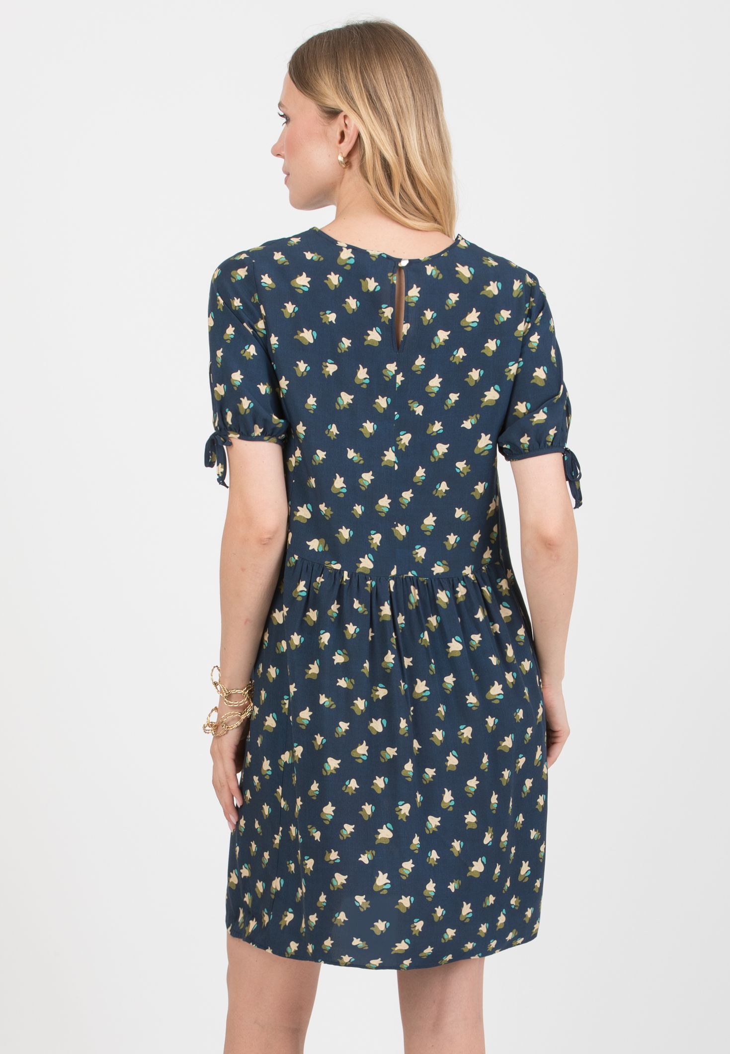 MERCEDES – Maternity & Nursing Dress in Viscose (Blu)