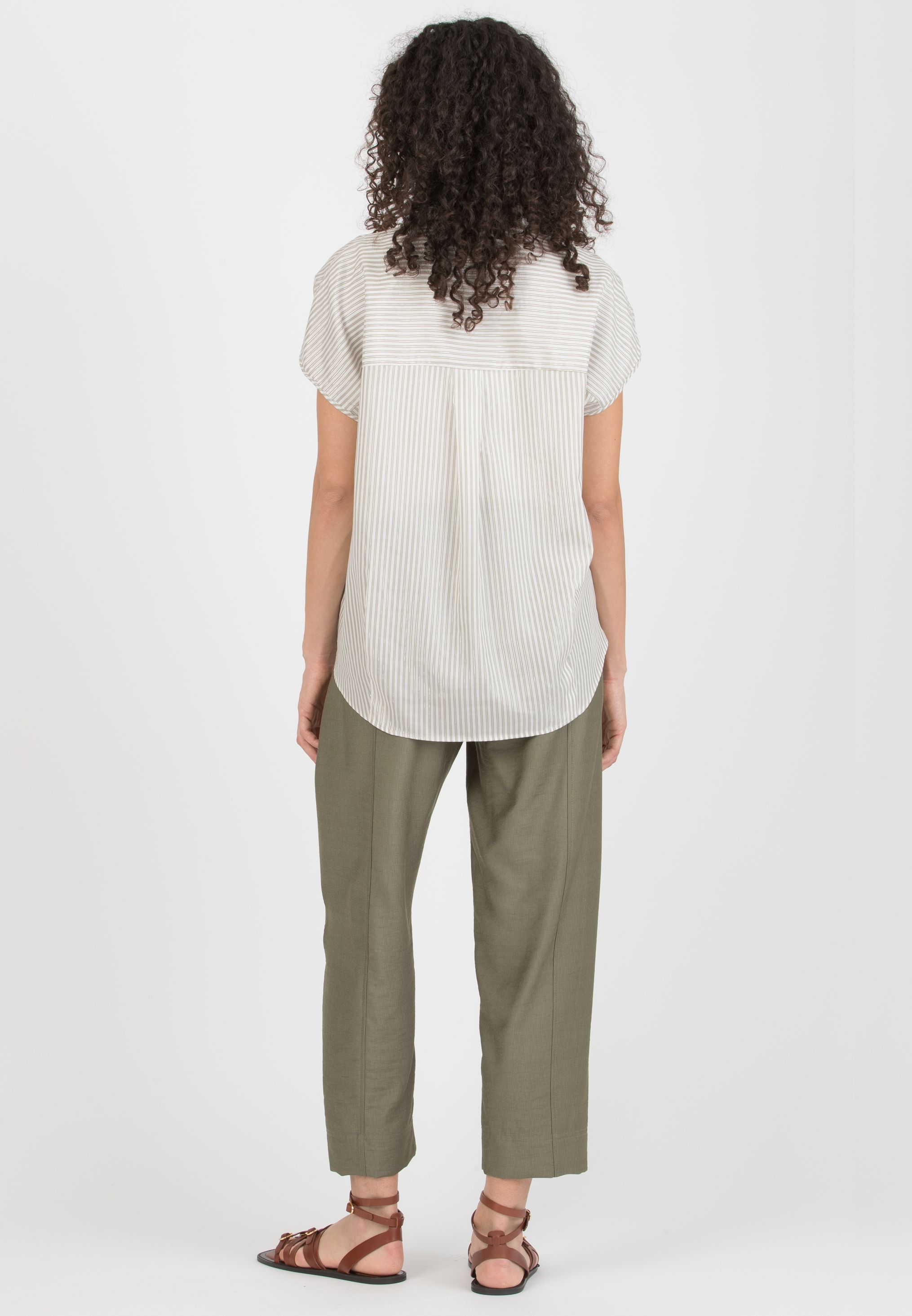 PEGGY - Maternity & Nursing Oversized Striped Shirt (Corda)