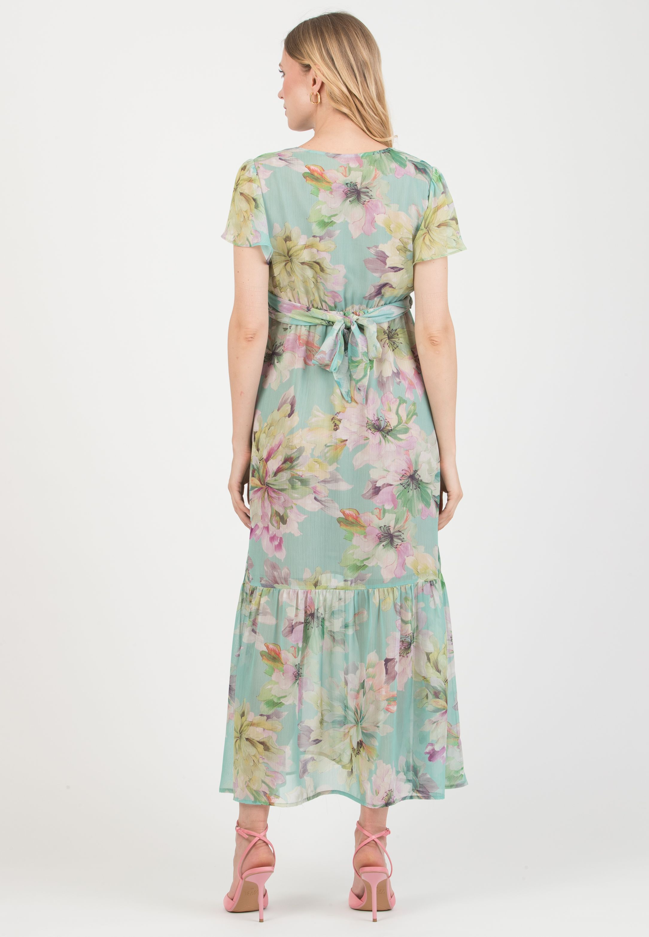 LUDOVICA – Abito Premaman & Allattamento con Corpino Incrociato (Acqua)