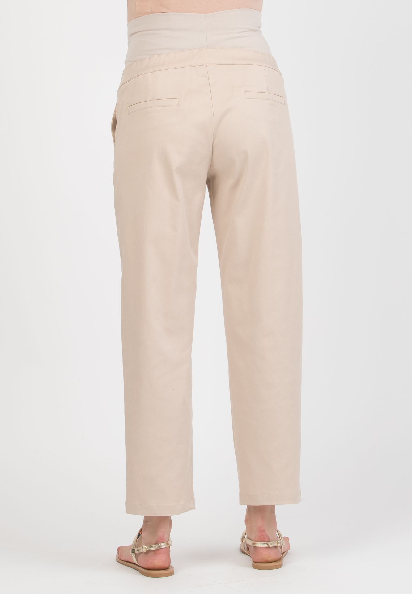 CHARLIE – Maternity Balloon-Fit Trousers in Lyocell (Beige)