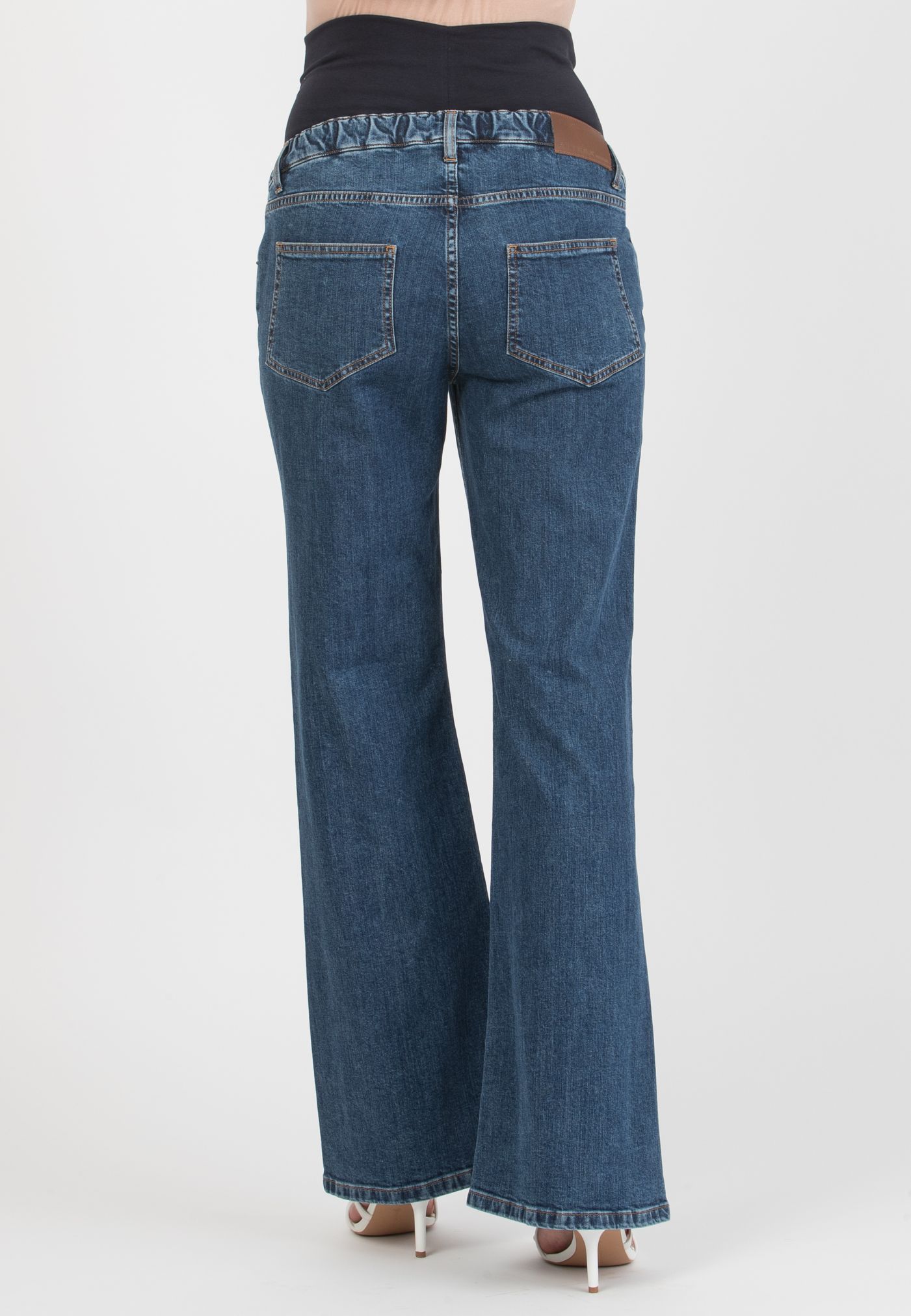 BELINDA - Jeans Premaman a Zampa (Blu Scuro)