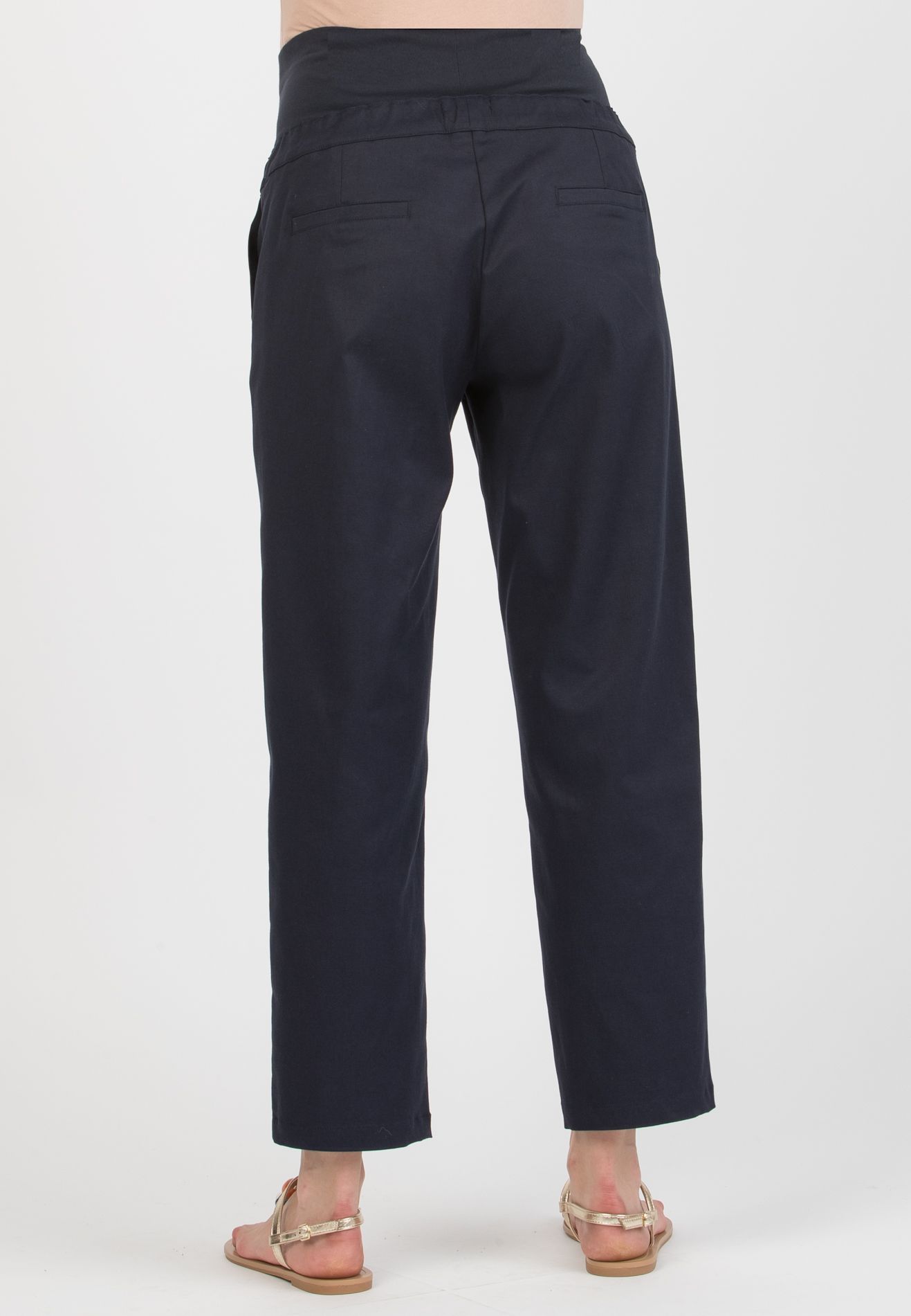 CHARLIE – Maternity Balloon-Fit Trousers in Lyocell (Blu)