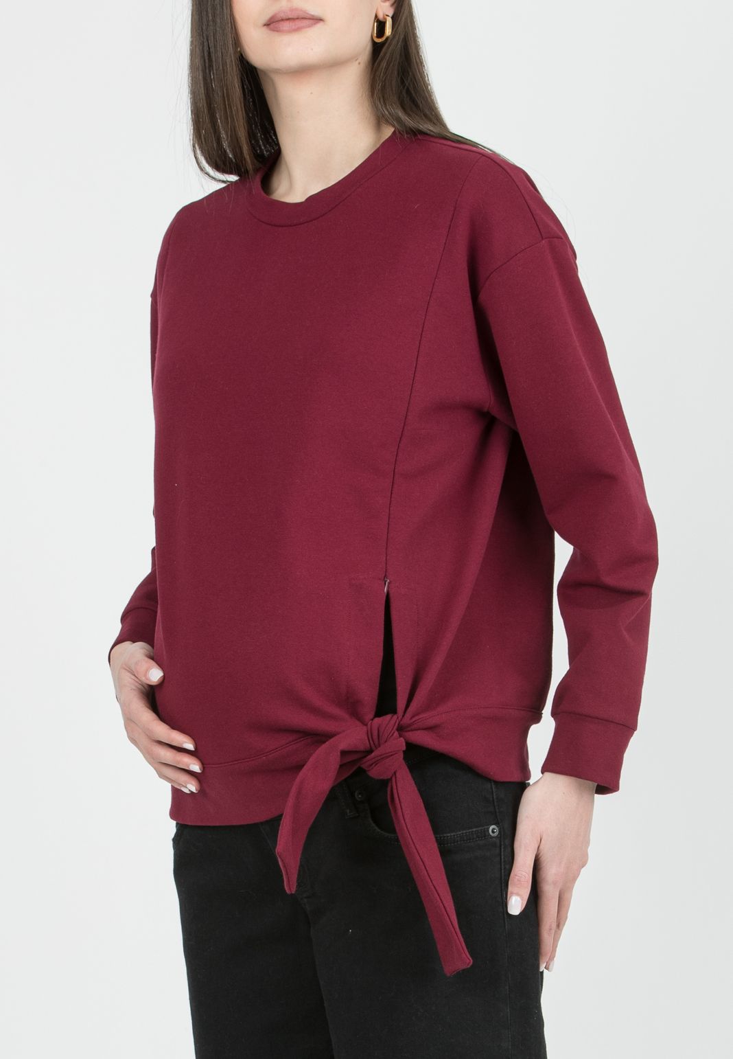 SUSI - Maternity & Nursing Sweatshirt with Hidden Zips (Prugna)