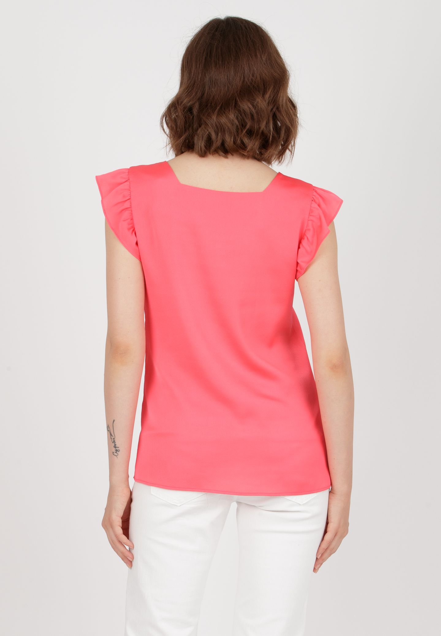 LAILA - Satin Maternity Blouse (Coral, XS)