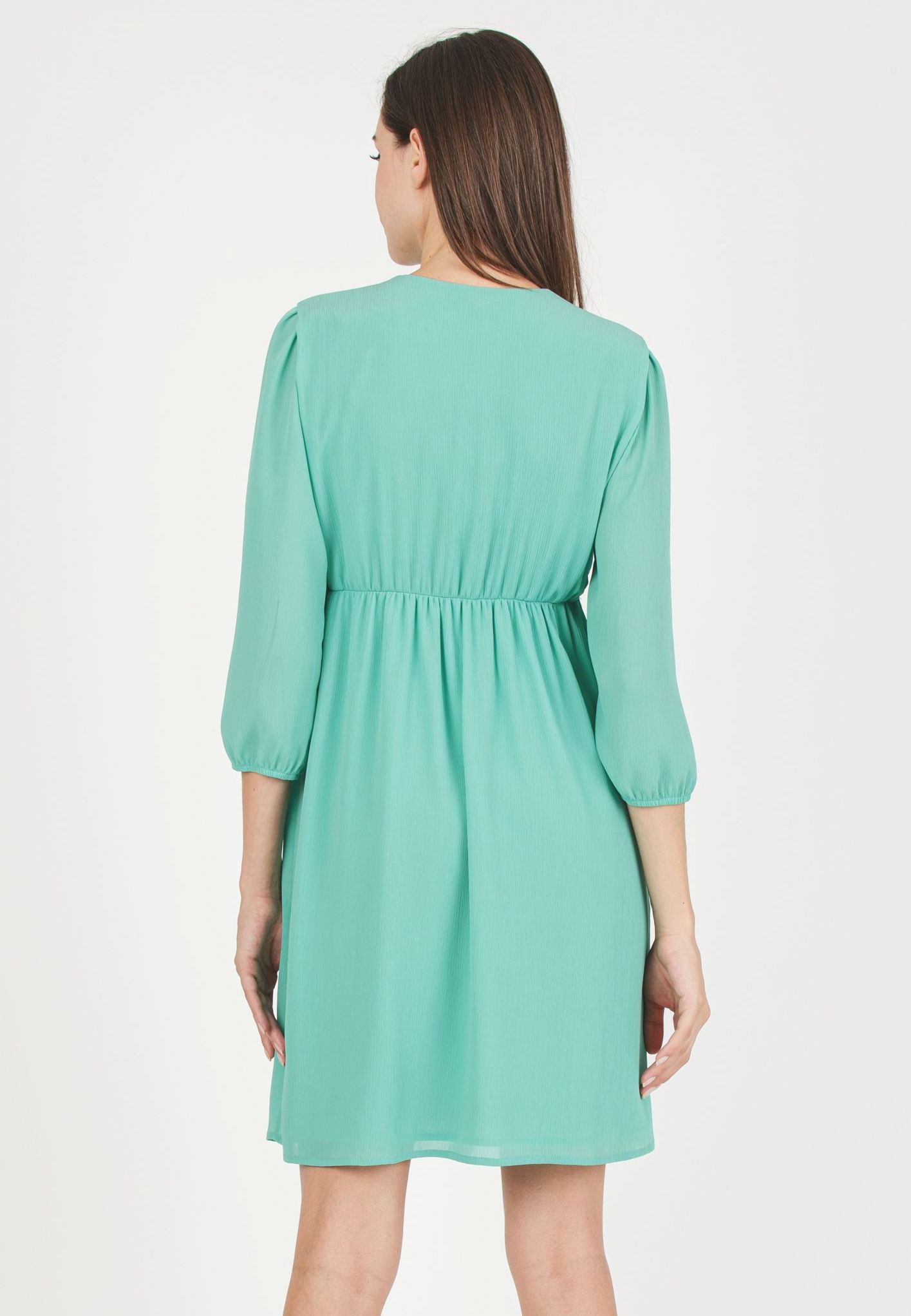 CHRISSY - Abito Premaman & Allattamento in Creponne con Laccio sullo Scollo (Acqua, XS)