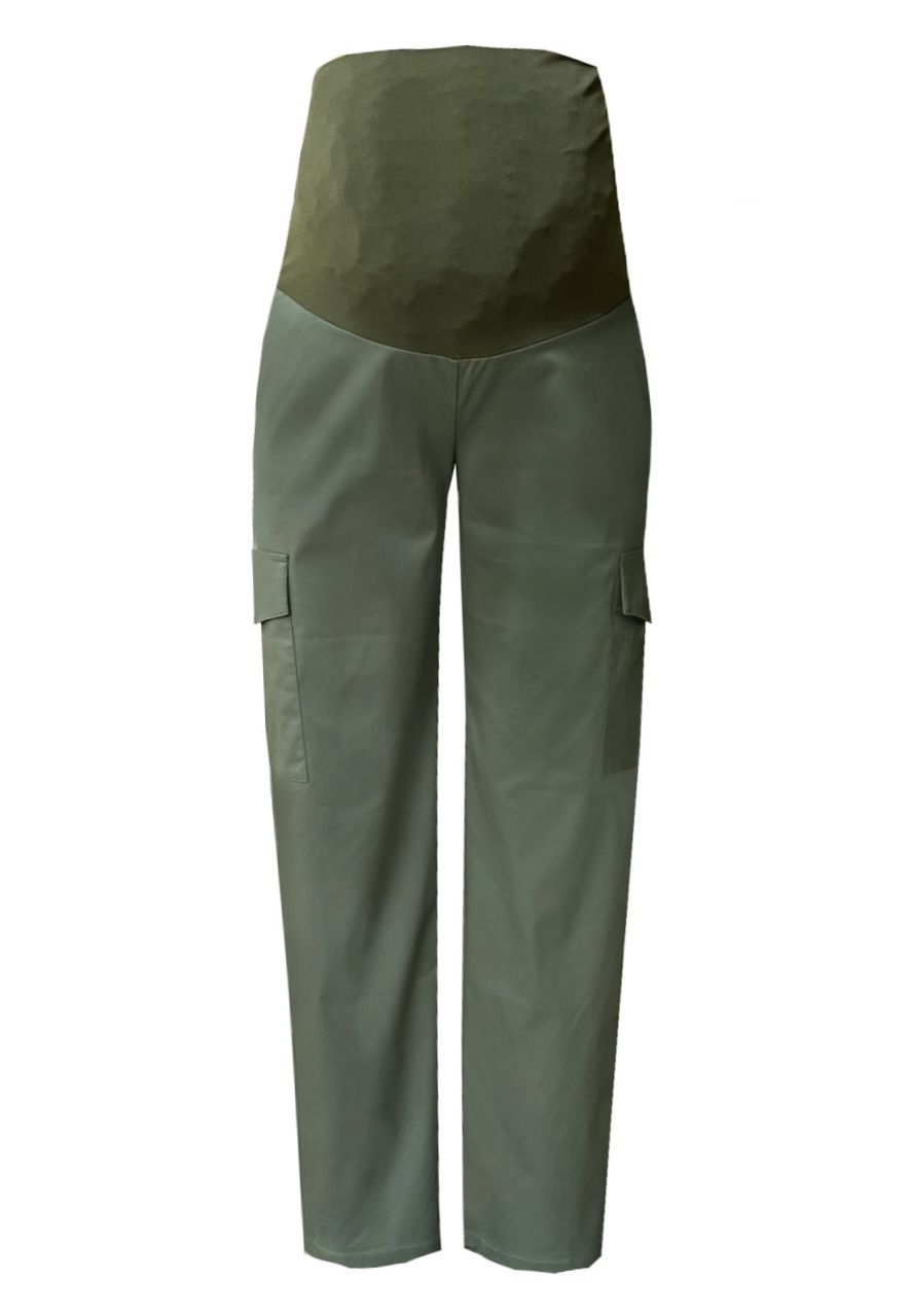 PALOMA - Maternity Cargo Trousers in Cotton (Sage Green, XS)