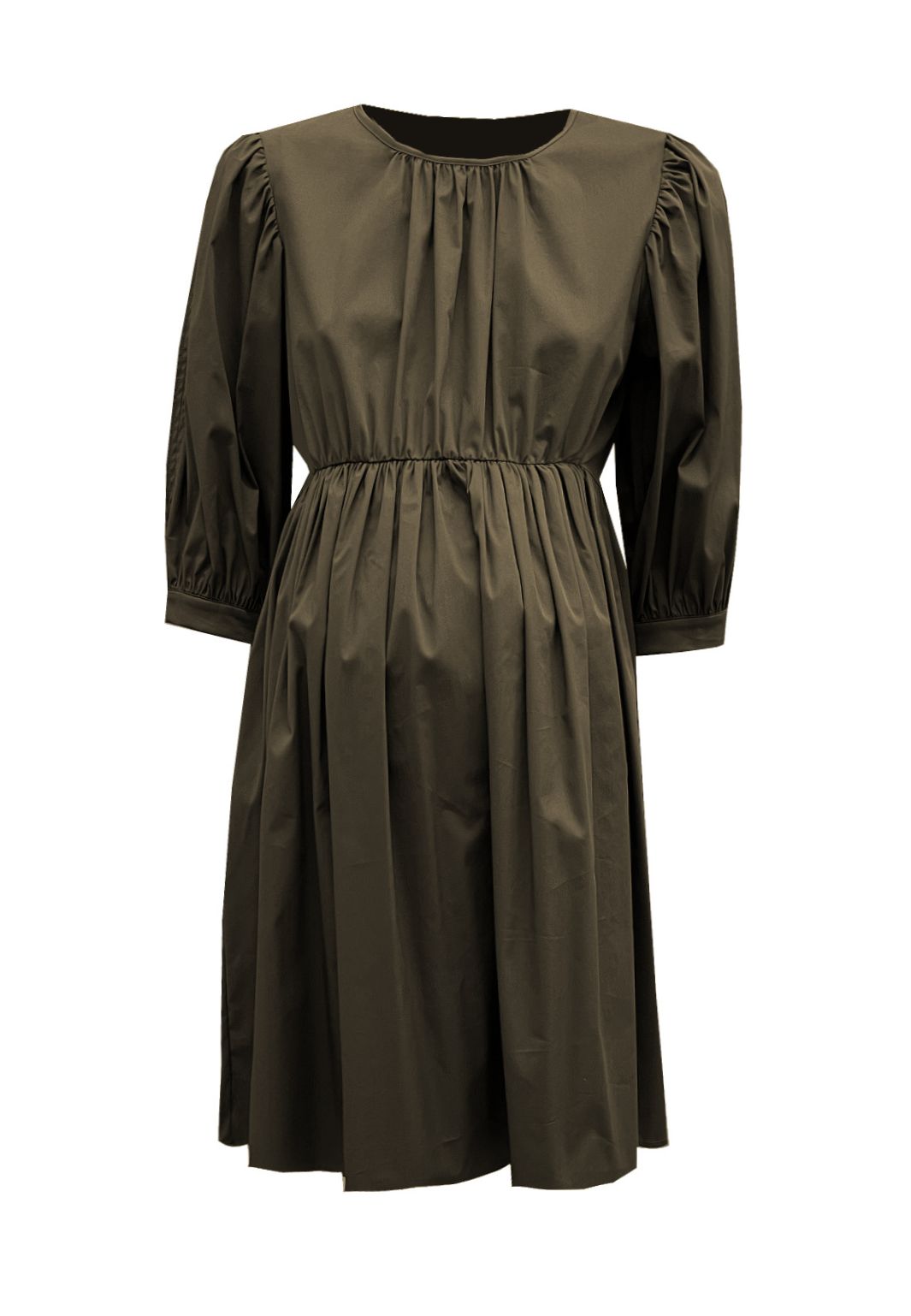 Abito Premaman con Manica a Palloncino (Verde Militare, XS)
