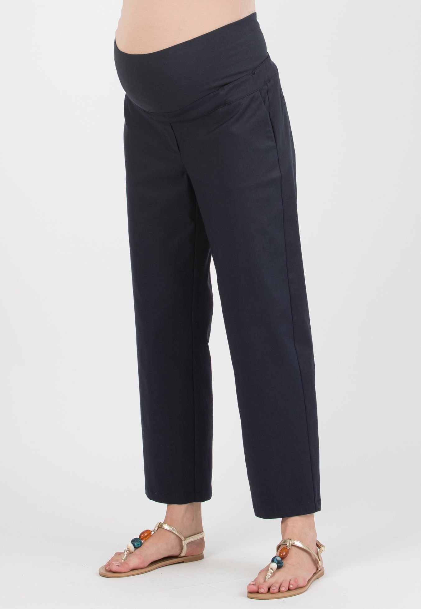 CHARLIE – Maternity Balloon-Fit Trousers in Lyocell (Blu)