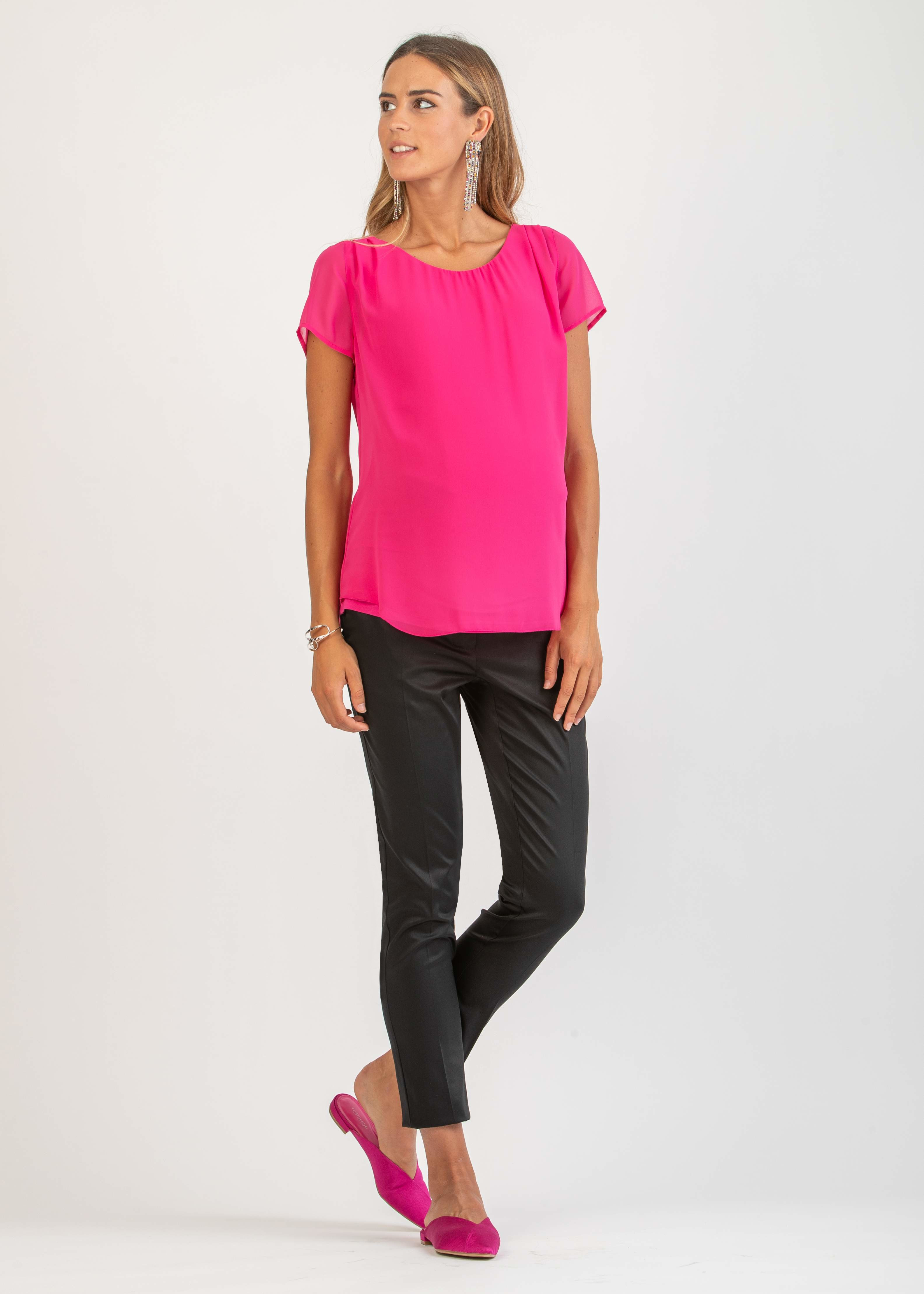 GILDA - Tailored Maternity Trousers in Stretch-Cotton (Black, XXS)