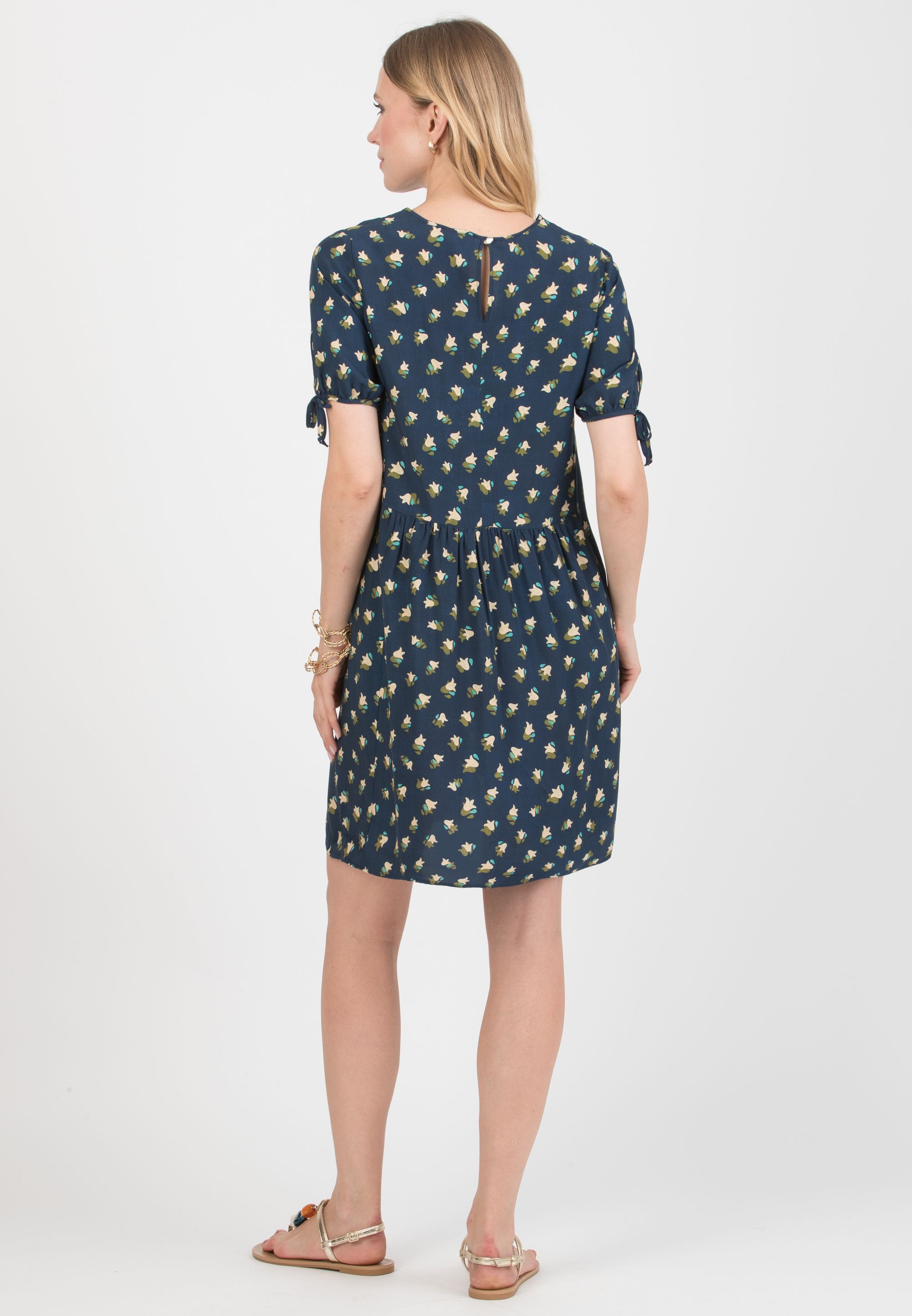 MERCEDES – Maternity & Nursing Dress in Viscose (Blu)