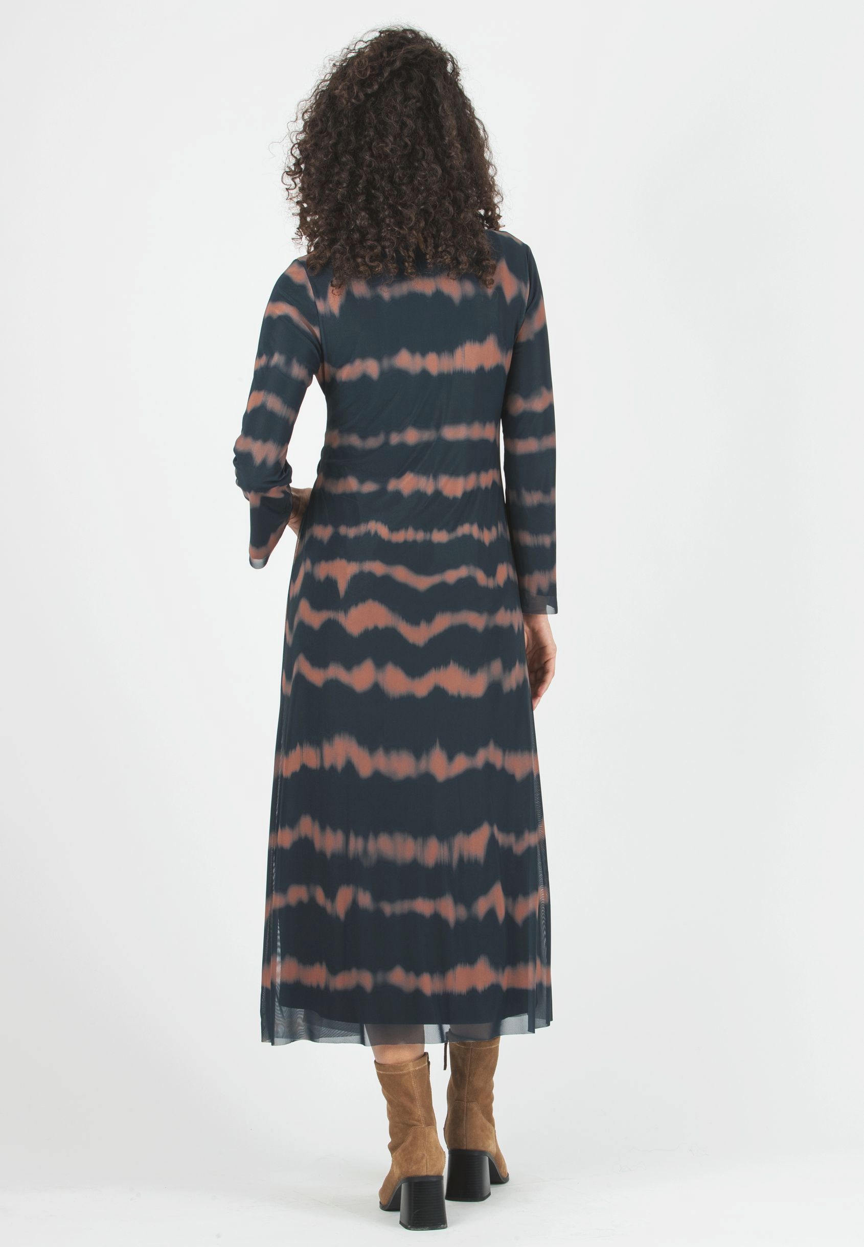 VALERY - Abito Premaman in Tulle Stampato (Blu, XXS)