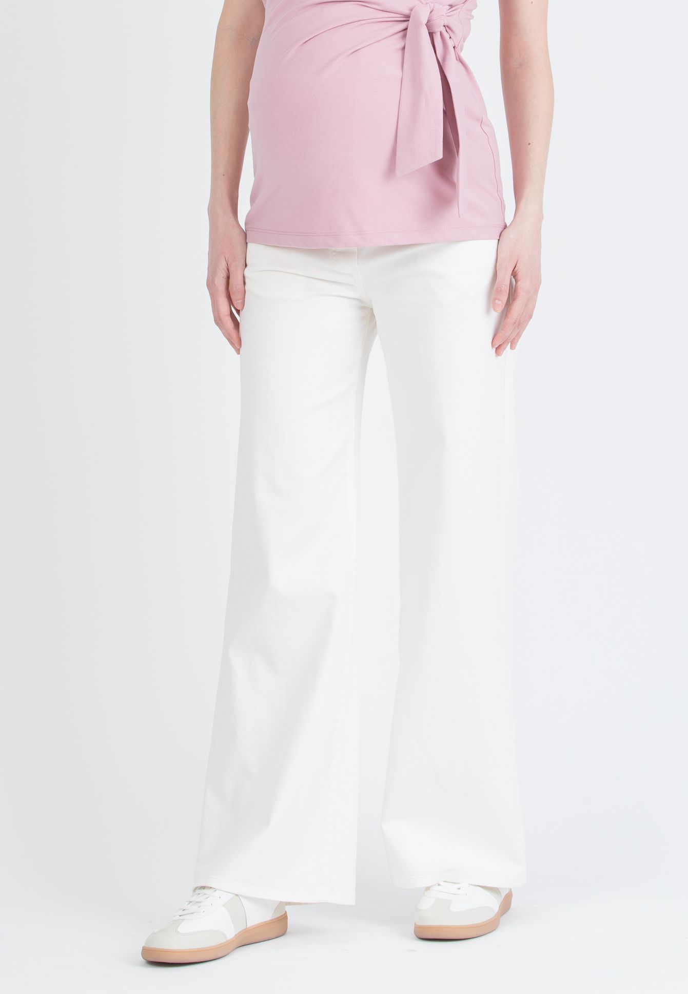 NOAH – Maternity Wide-Leg Jeans in Coloured Denim (Avorio)