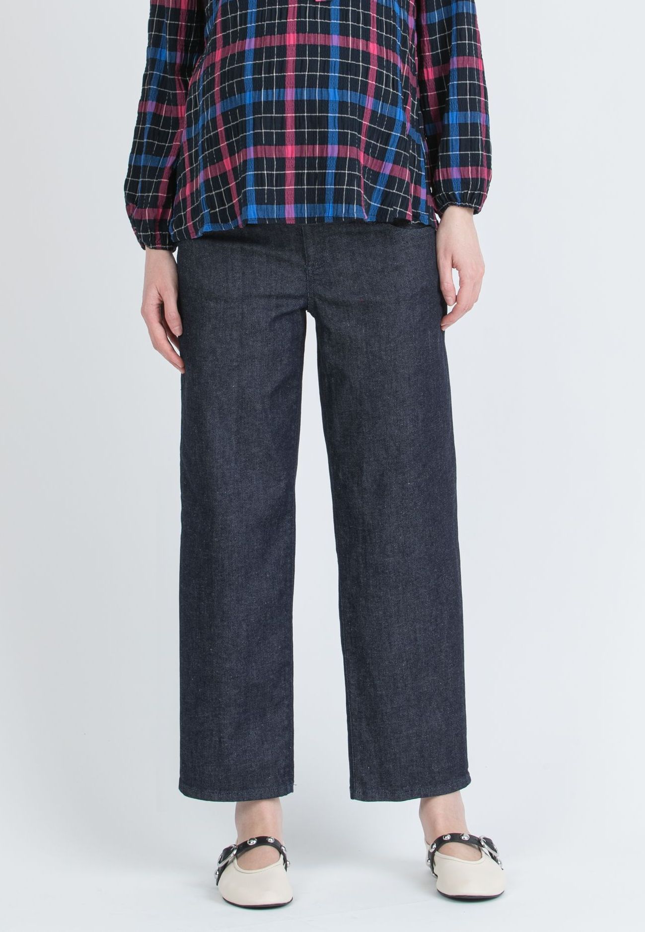 RHIANNA - Jeans Premaman Balloon Fit (Blu Scuro)