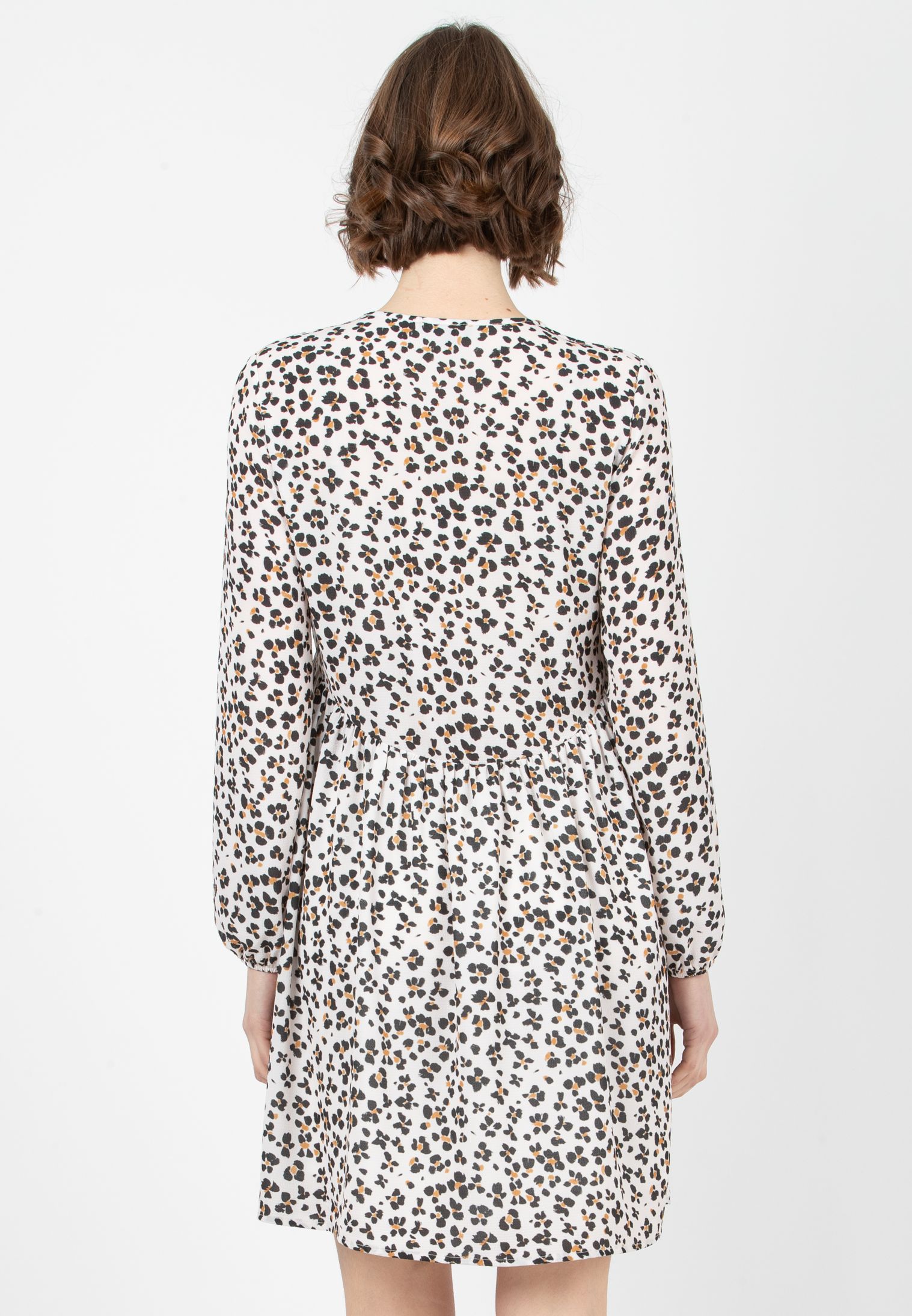 CHLOE M/L - Maternity & Nursing Dress with Front Buttons (Ivory, XS)