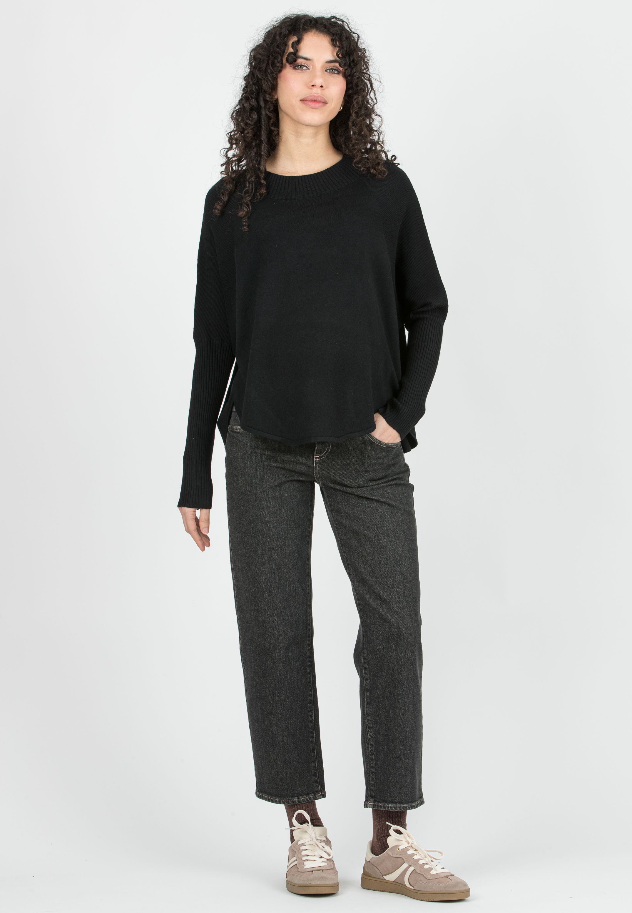 RHIANNA - Jeans Premaman Balloon Fit (Fango, XS)